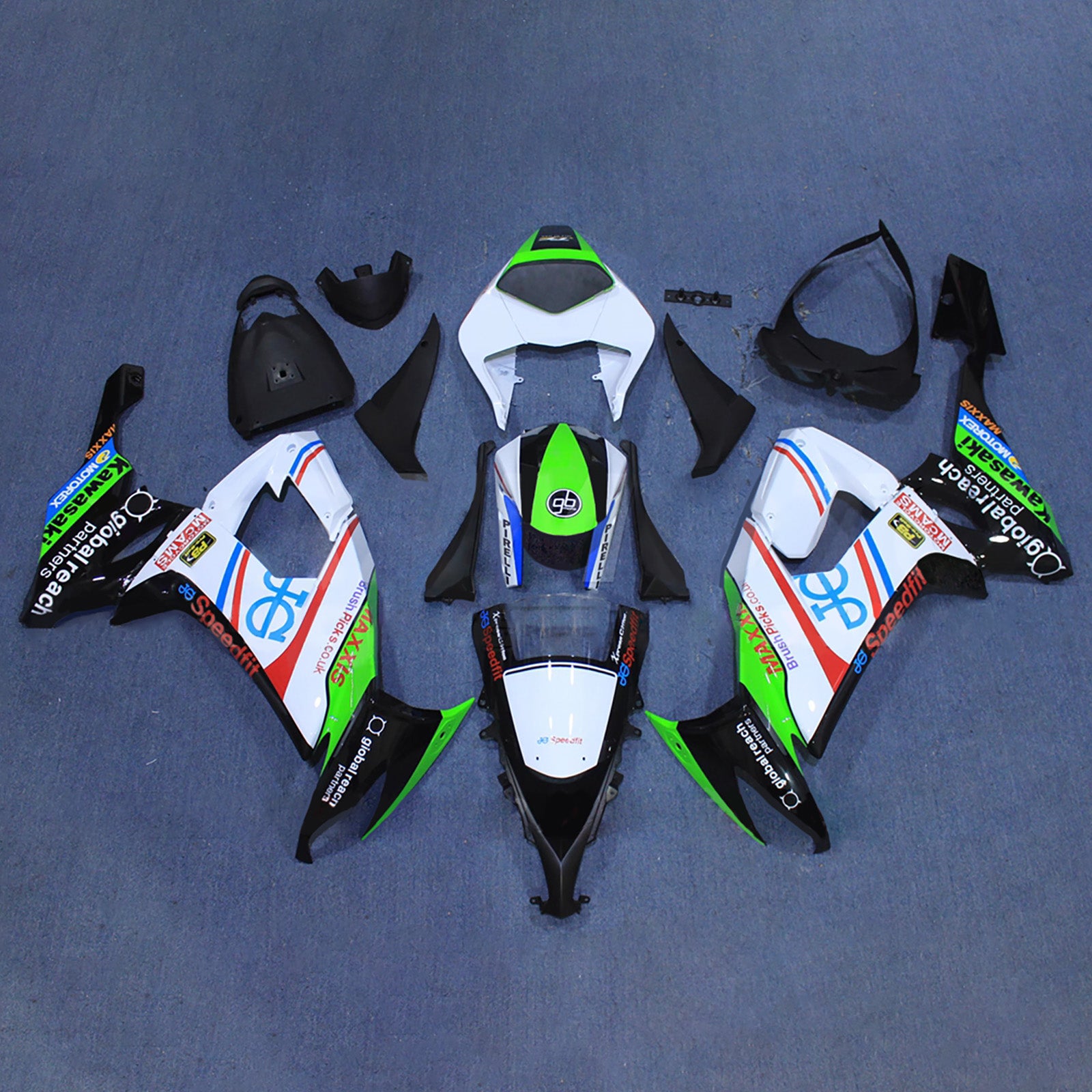 Kit carenatura iniezione carrozzeria in plastica ABS adatta per Kawasaki ZX10R 2008-2010