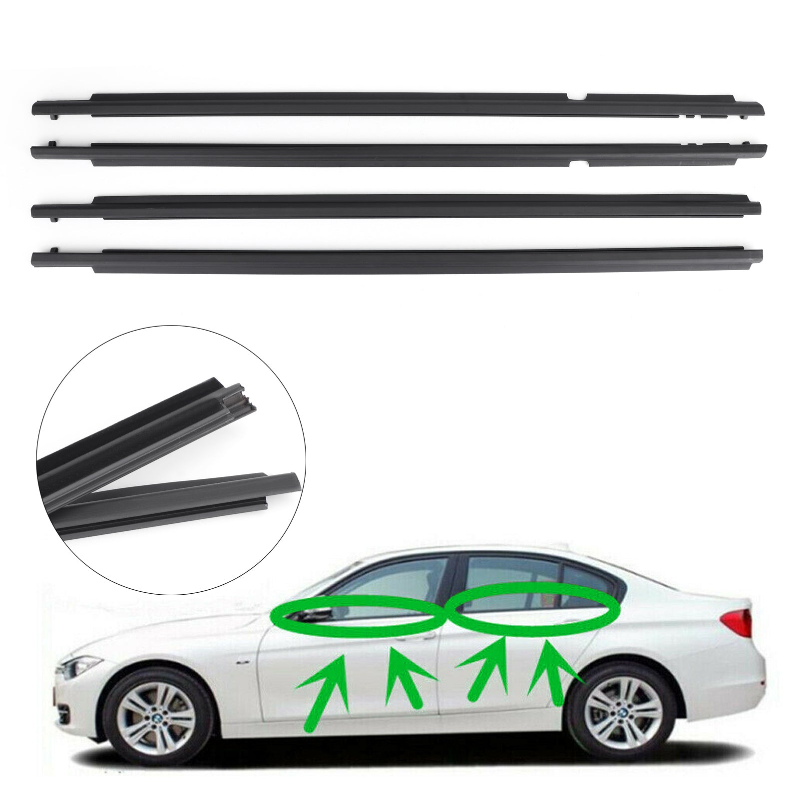 2009-2013 Toyota Corolla Porte Weatherstrip CEULLE Sceau de fenêtre Moulage de fenêtre 75710-02170