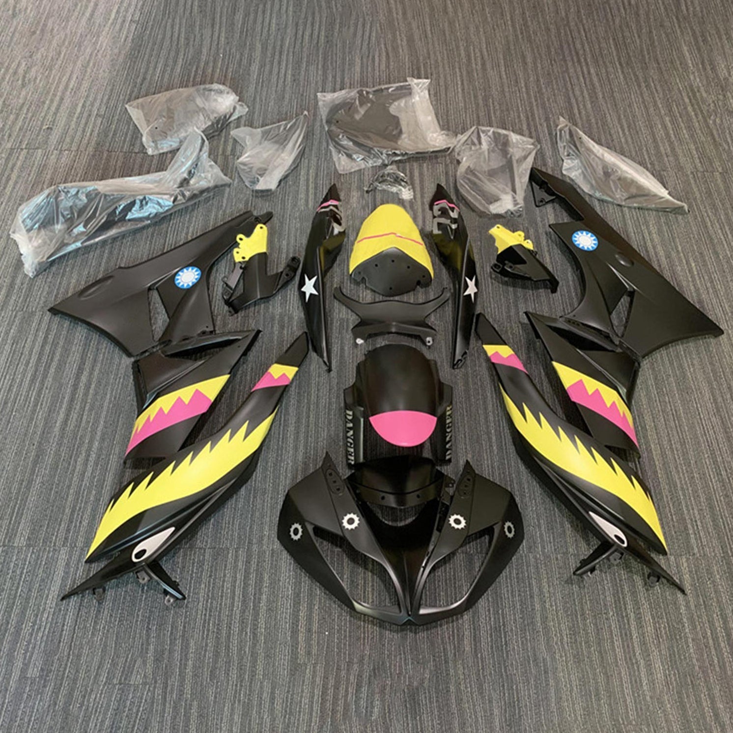 2009-2012 Kawasaki ZX6R 636 Kit de carénage carrosserie plastique ABS