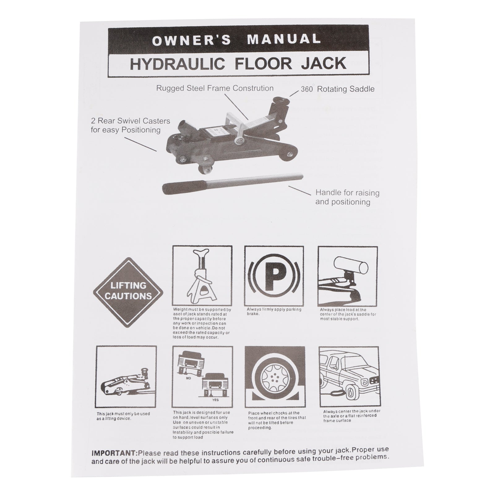 Gato de piso de perfil bajo de 2 toneladas (4400 lb) 5.31"-12.8" Levantamiento de altura