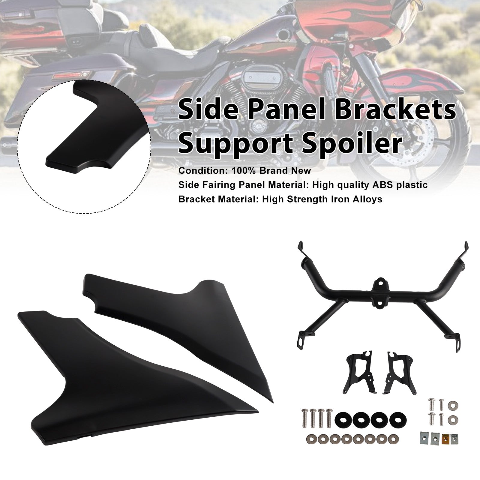 Supports de panneau latéral de mise à niveau Harley CVO Road Glide à partir de 2024, becquet de support