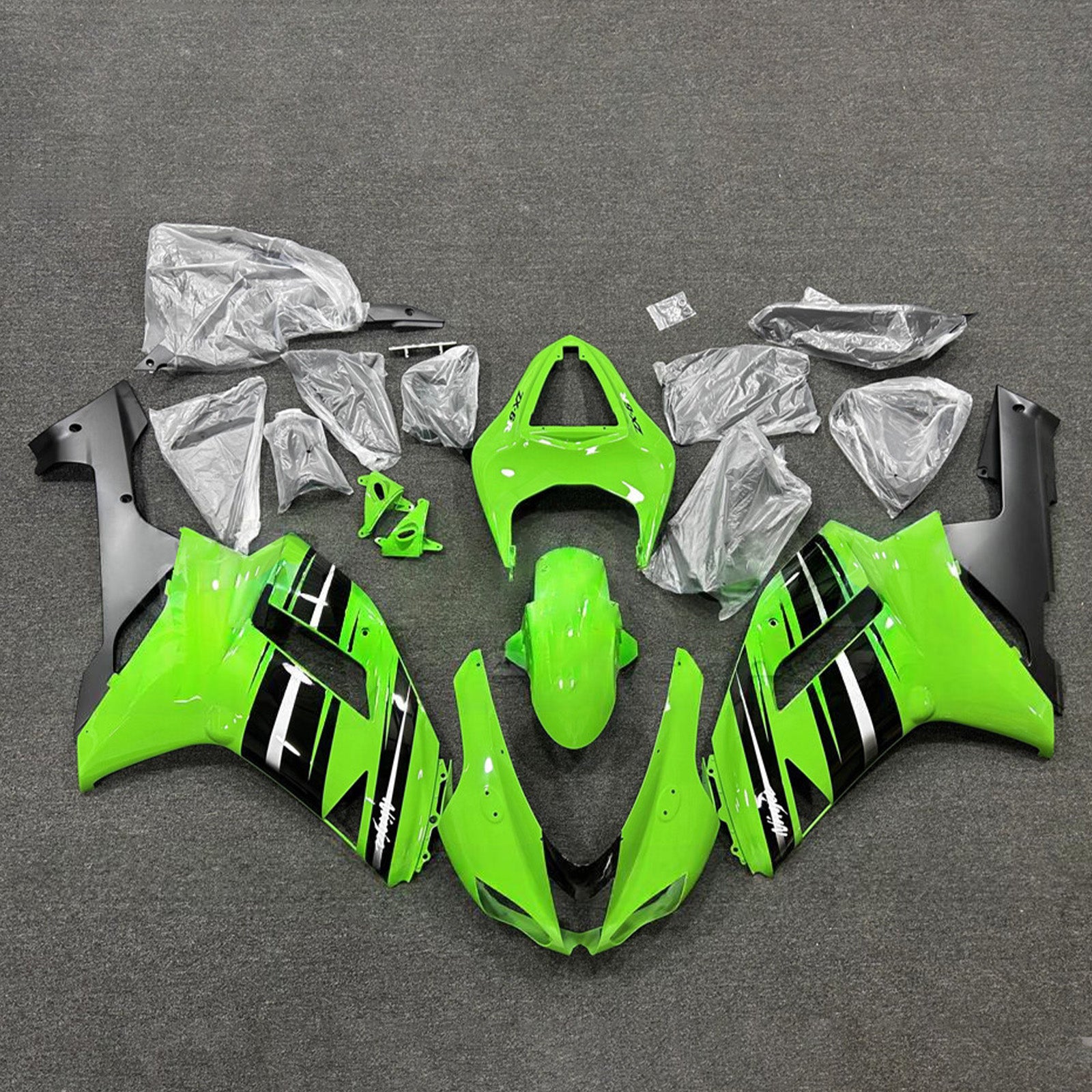Injection Fairing Kit Bodywork Plastic ABS fit For Kawasaki ZX6R 636 2007-2008