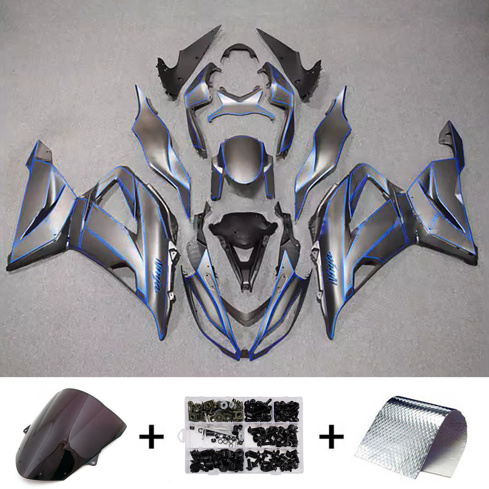 Injection Fairing Kit Bodywork Plastic ABS fit For Kawasaki ZX6R 636 2013-2018
