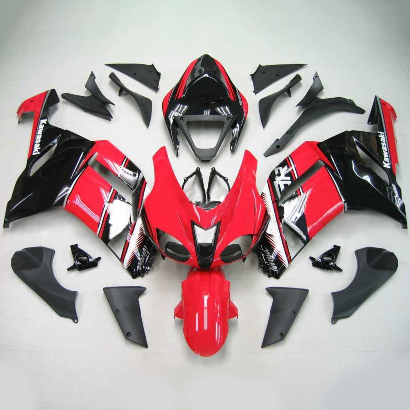 2007-2008 KAWASAKI ZX6R 636 AMOTOPART INJEKTION FAIRING KIT BOODYWORK ABS #121