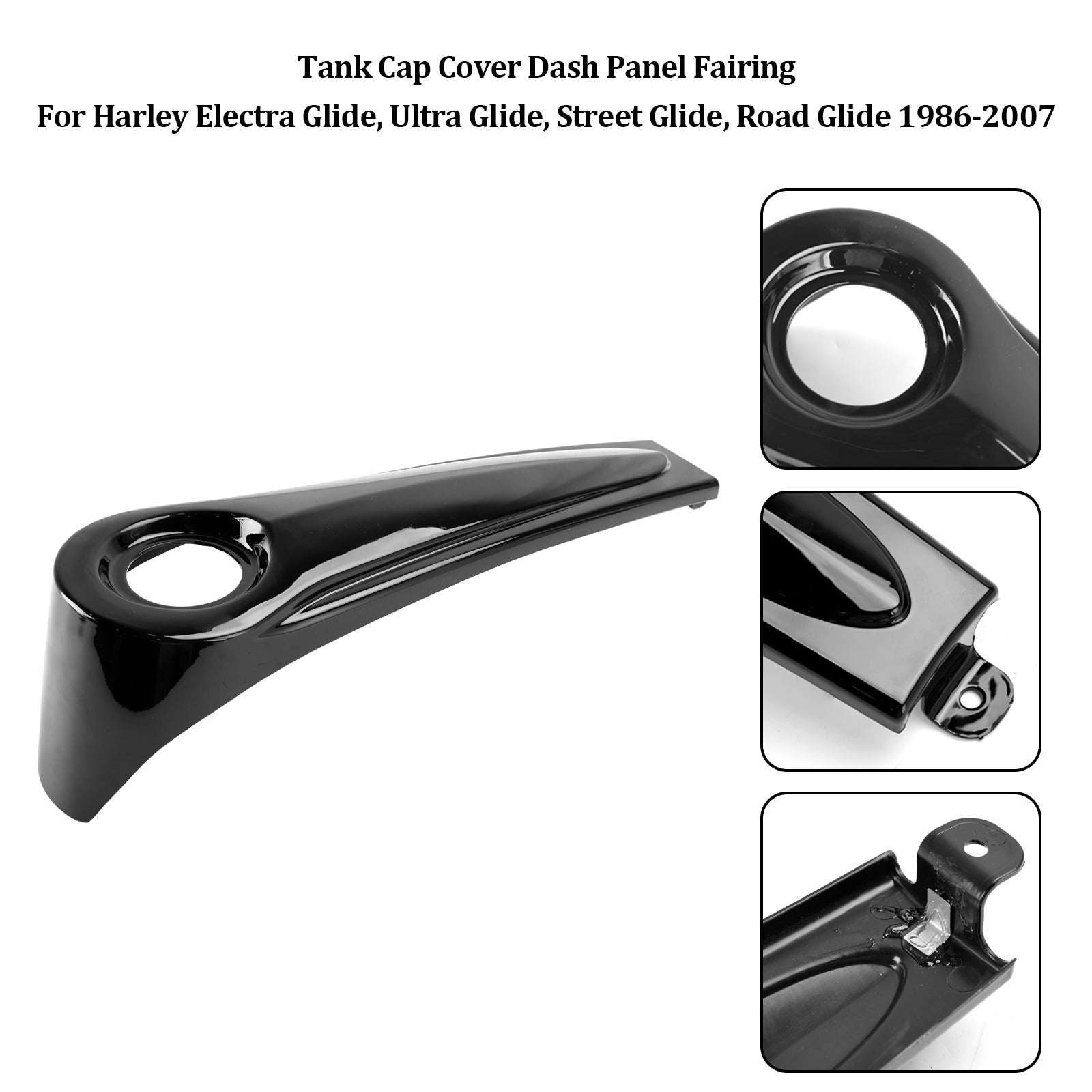 1986-2007 Harley Electra Glide, Ultra Glide, Street Glide, Road Glide Tank Copon Panel de panneau de couverture