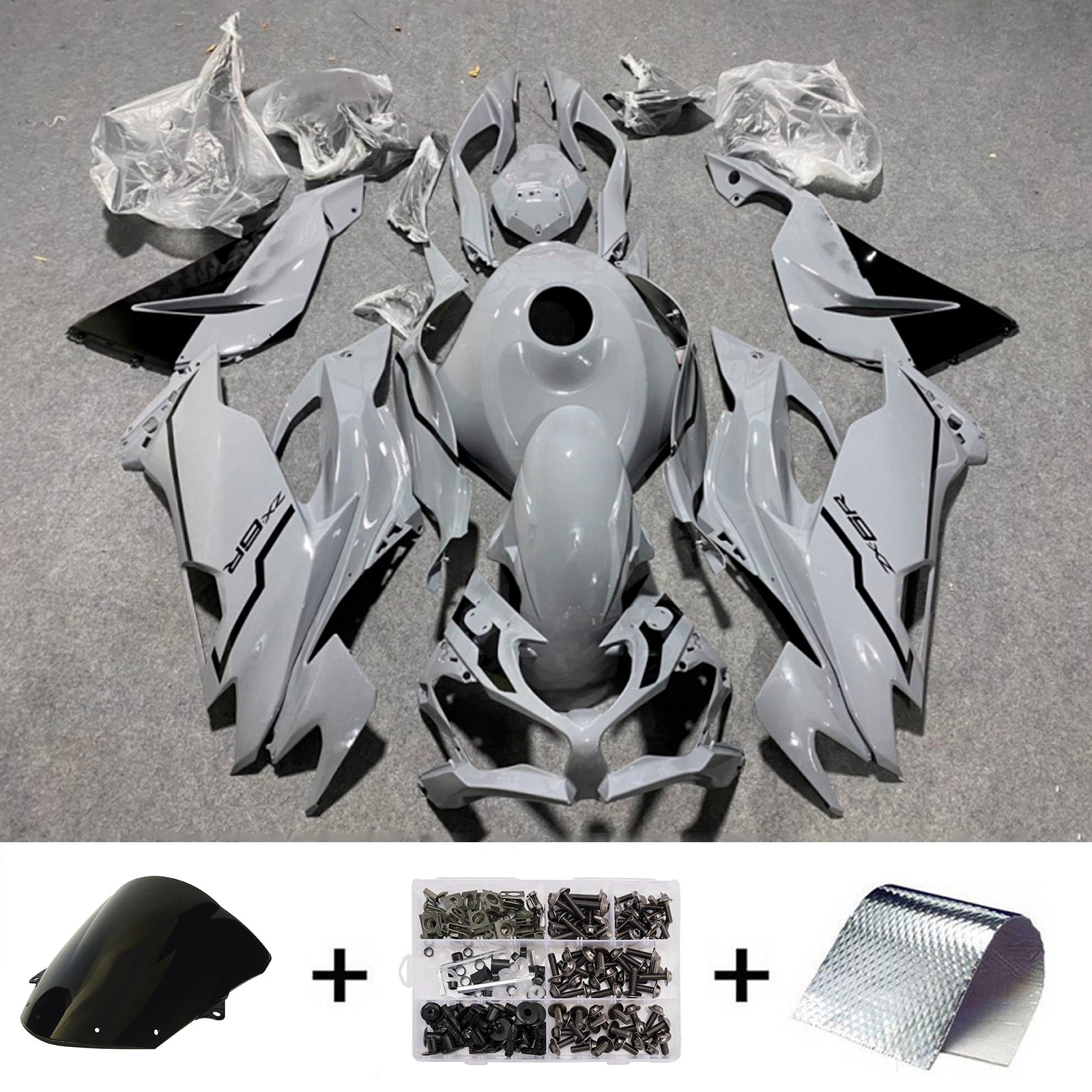 Injection Fairing Kit Bodywork Plastic ABS fit For Kawasaki ZX6R 2019-2023