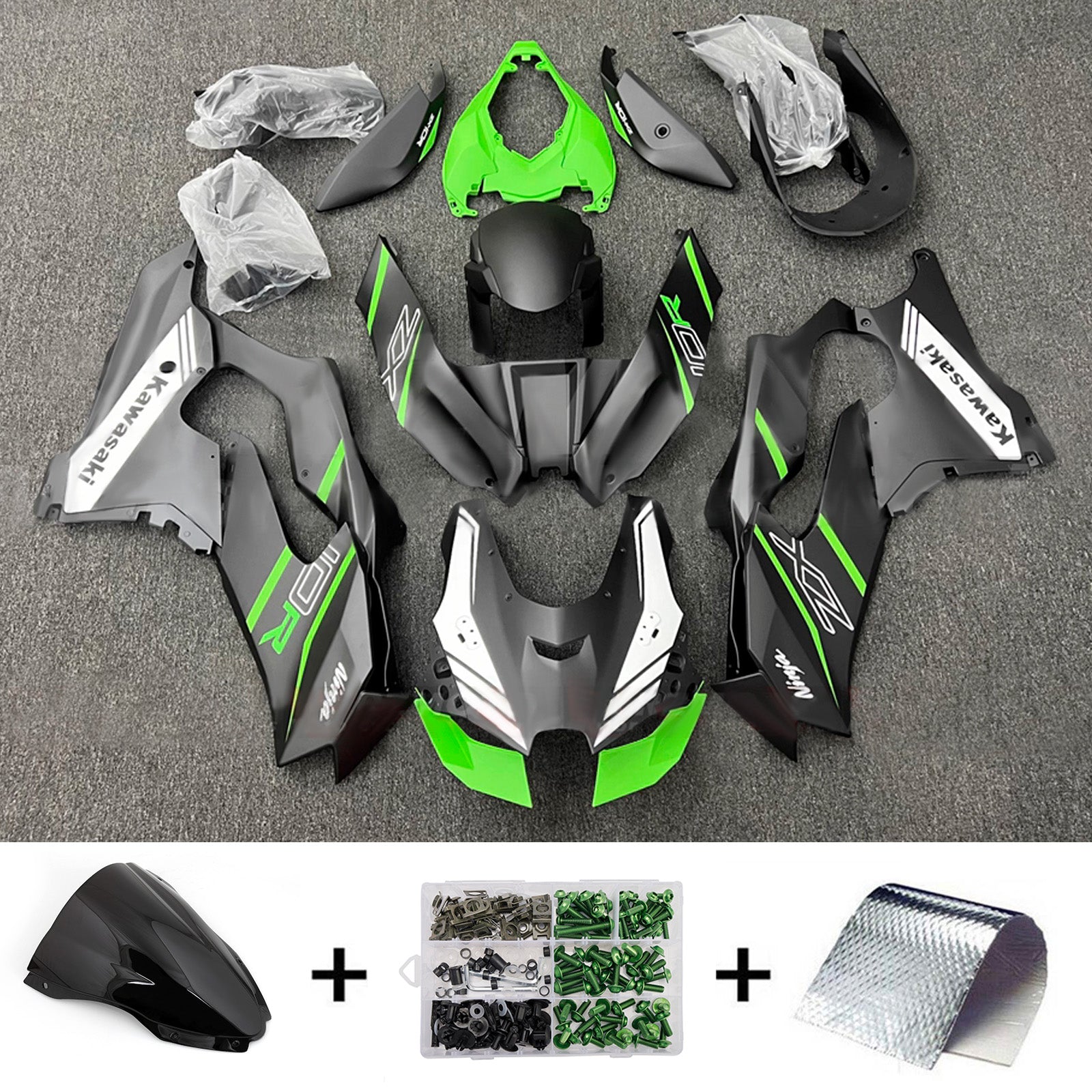 Kit carenatura iniezione Carrozzeria ABS adatto per Kawasaki ZX-10R ZX-10RR 2021-2025