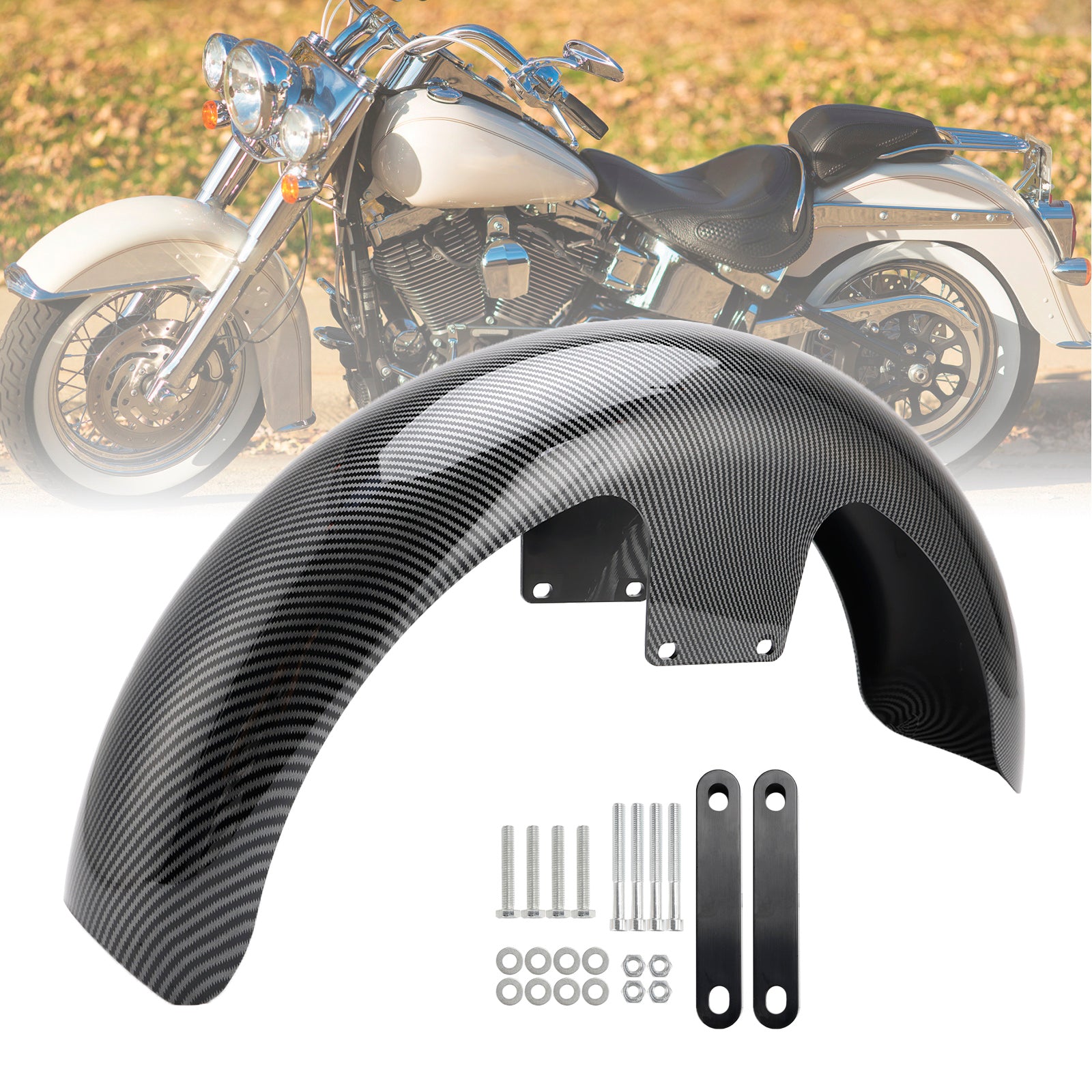 19" Wrap Front Fender ABS For Touring Electra Street Road Glide Baggers FLHT FLHR
