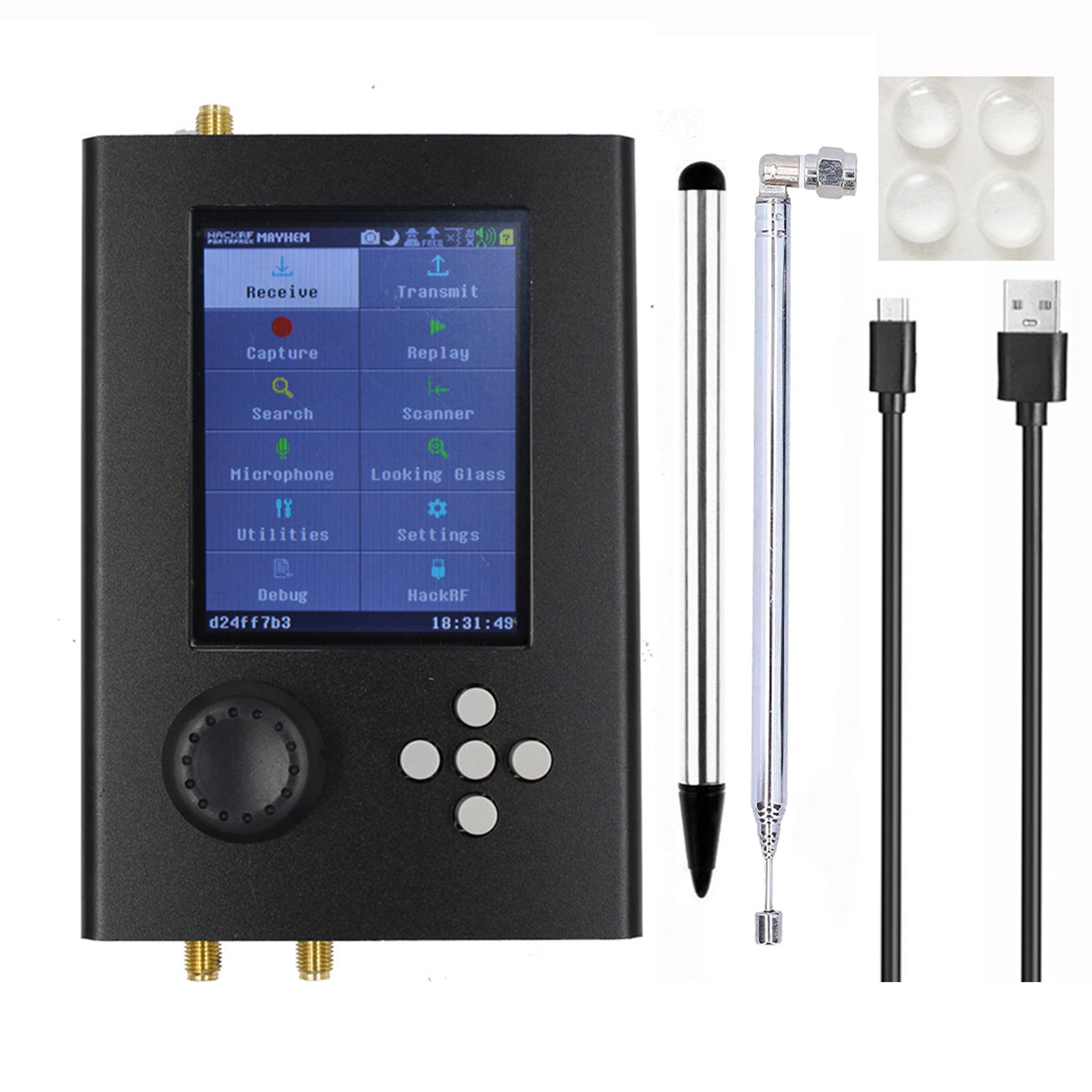 Oppgradert Hackrf One V1.7.3 Portapack H2 1MHz-6GHZ SDR-programvare definert trådløs