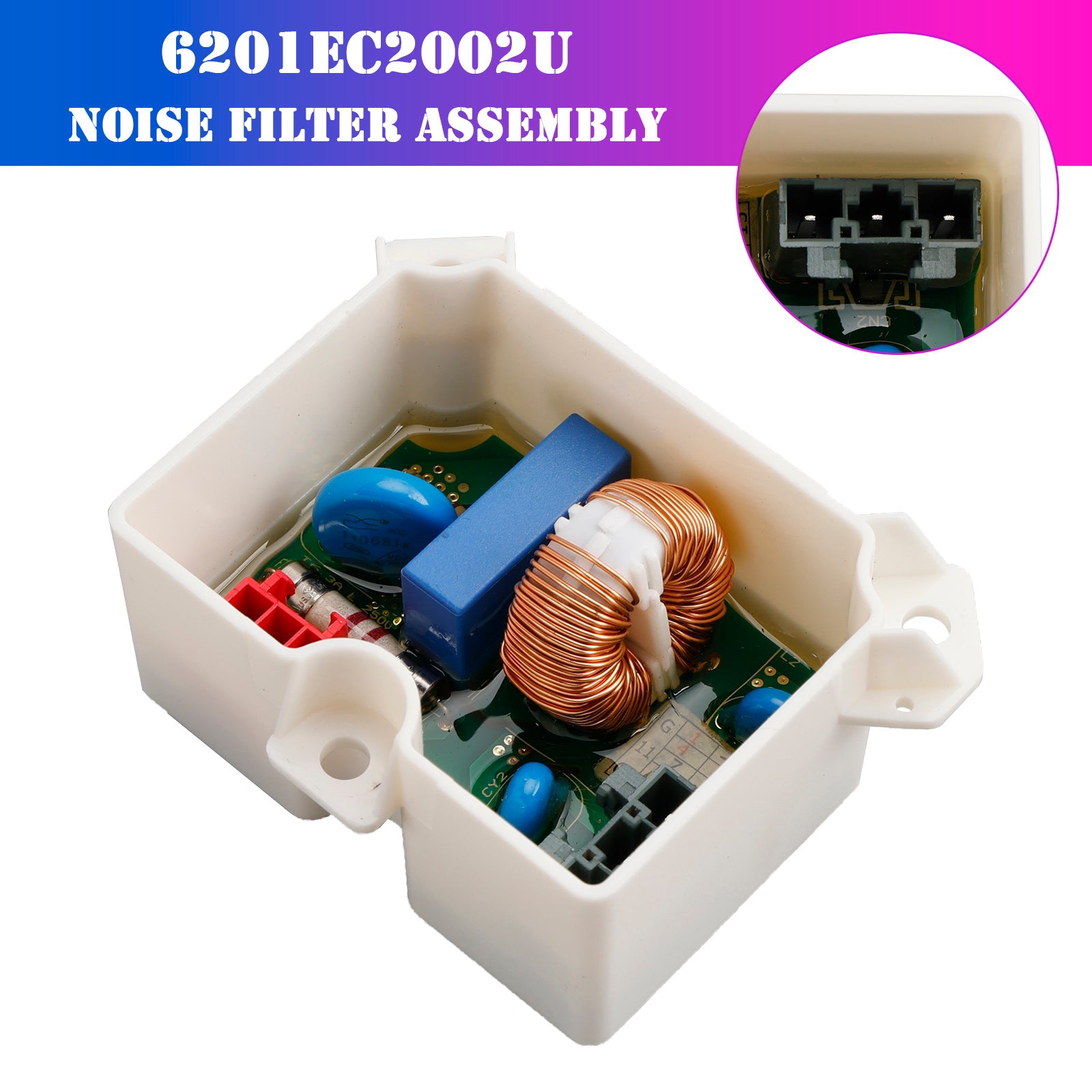 Ensemble de filtre anti-bruit 6201EC2002U pour LG & Machine à laver Kenmore & Lave-vaisselle