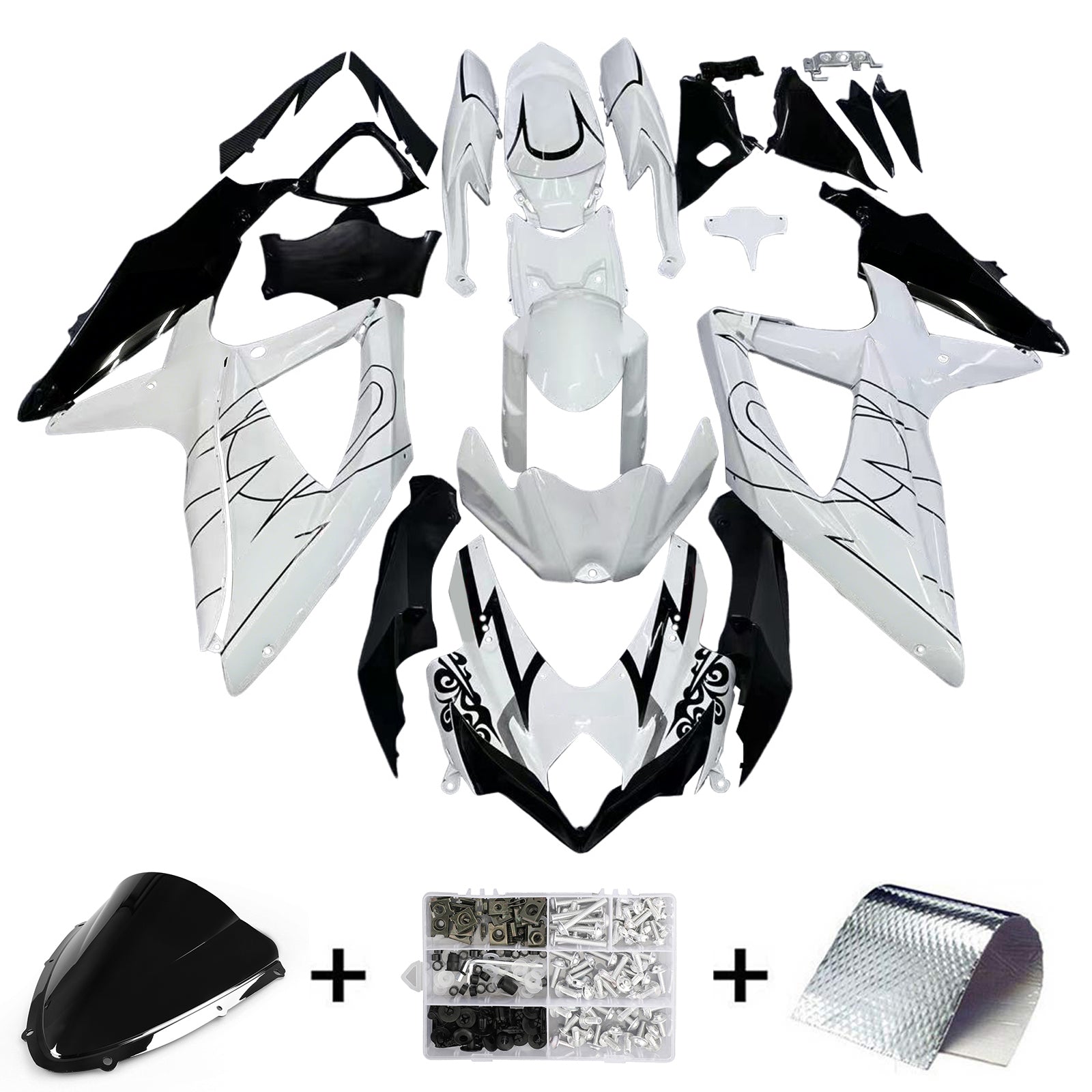 Injection Fairing Kit Bodywork Plastic ABS fit For Suzuki GSXR 600/750 2008-2009