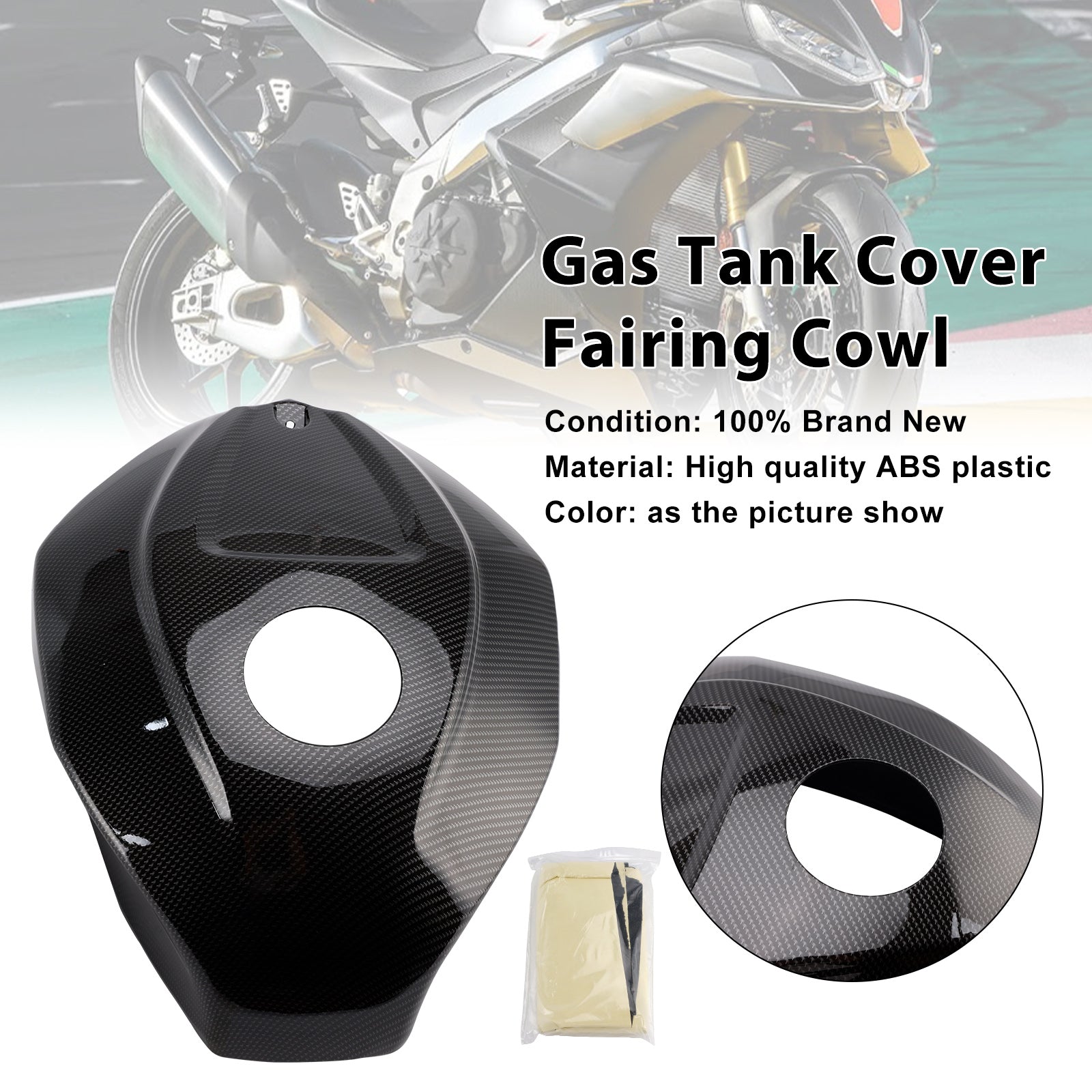 Capot de carénage de garniture de couvercle de réservoir d'essence Aprilia RSV4 2021-2024