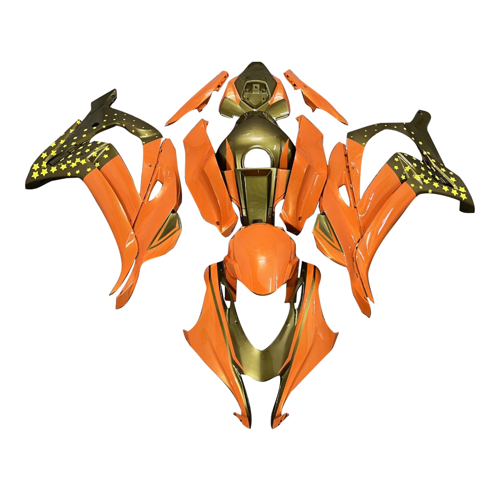 Injeksjon Fairing Kit karosseri plast ABS Fit for Kawasaki ZX10R 2016-2020