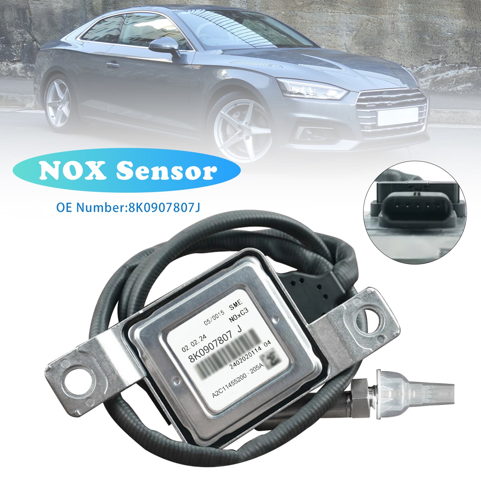 2012-2017 Audi A5 8TA 2.0 TDI Hatch NOX Sensor Pre Cat 8K0907807J