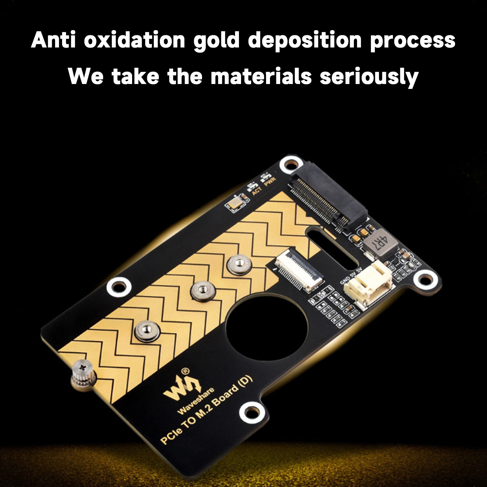 Raspberry Pi 5 PCIE a M.2 Rotor de interfaz Placa de expansión de transmisión de 8 Gbps