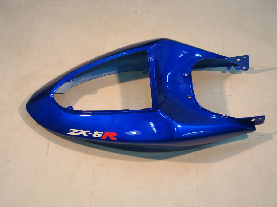 2005-2006 Kawasaki ZX6R 636 Amotopart stroomlijnkappen blauw zwart Ninja Racing douanekuip