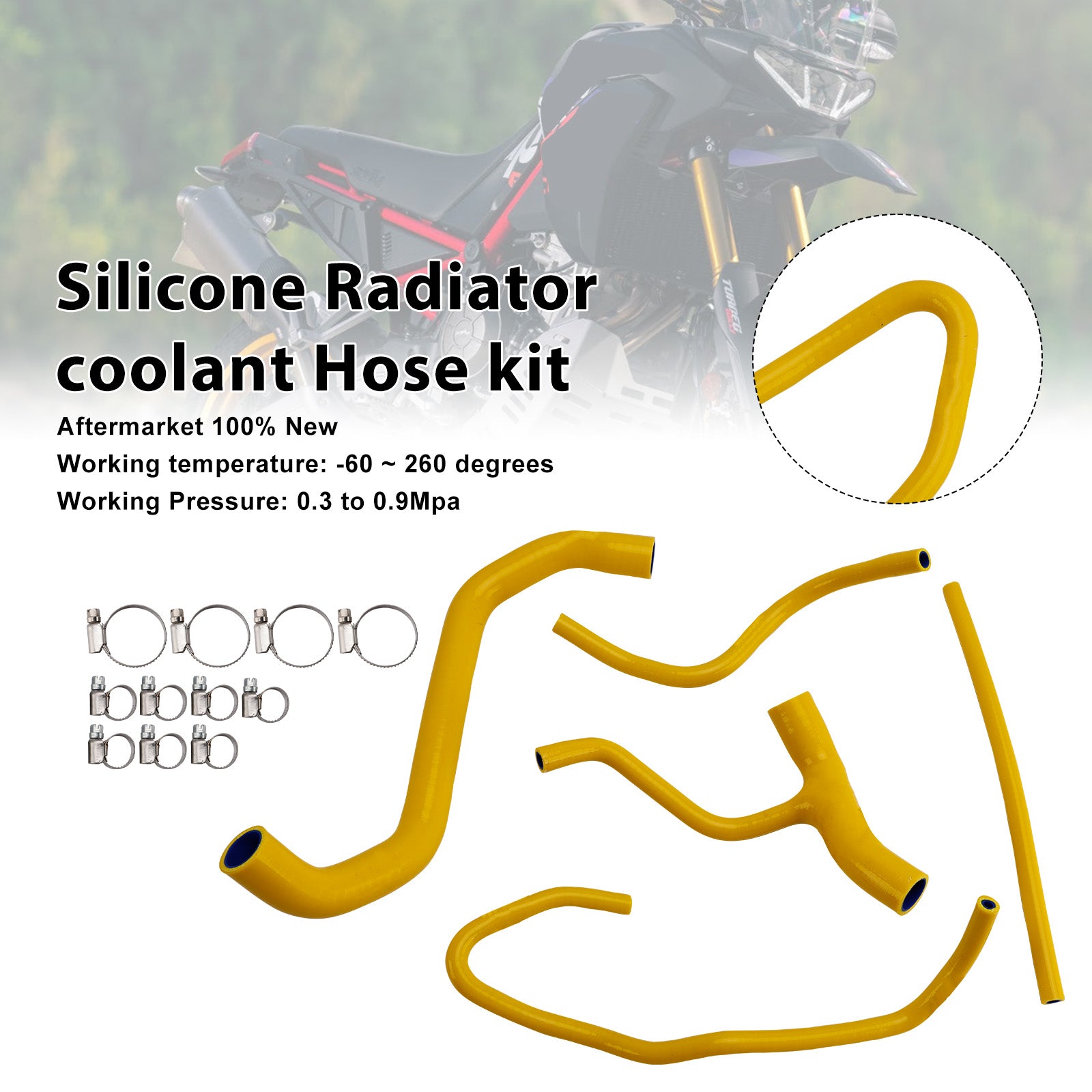 2022-2025 Aprilia Tuareg 660 Silicone Radiator coolant Hose