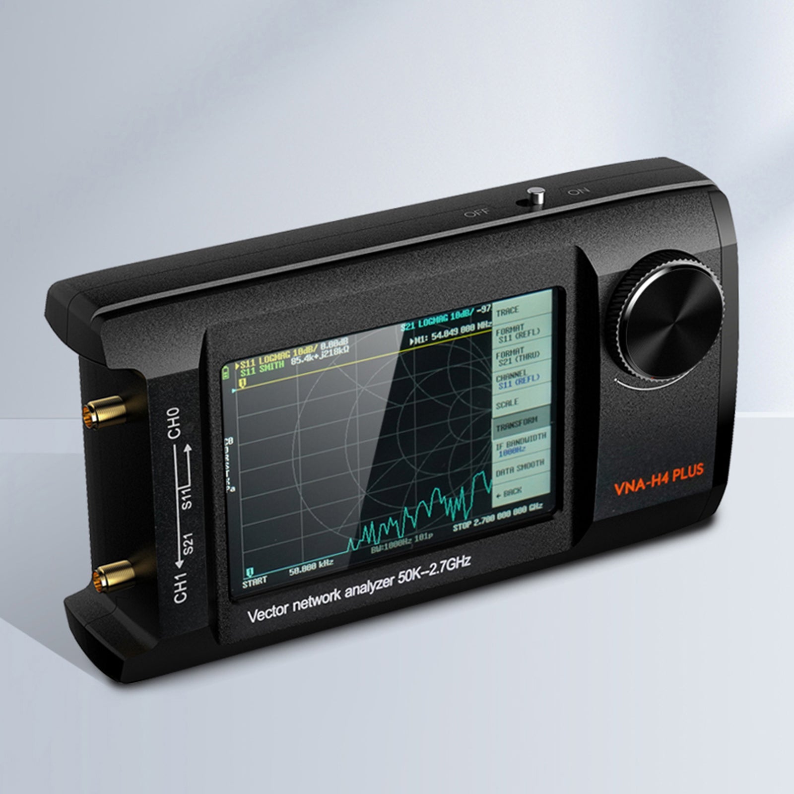 4 inch verbeterde NanoVNA Plus 50 kHz-2,7 GHz draagbare vectornetwerkanalysator