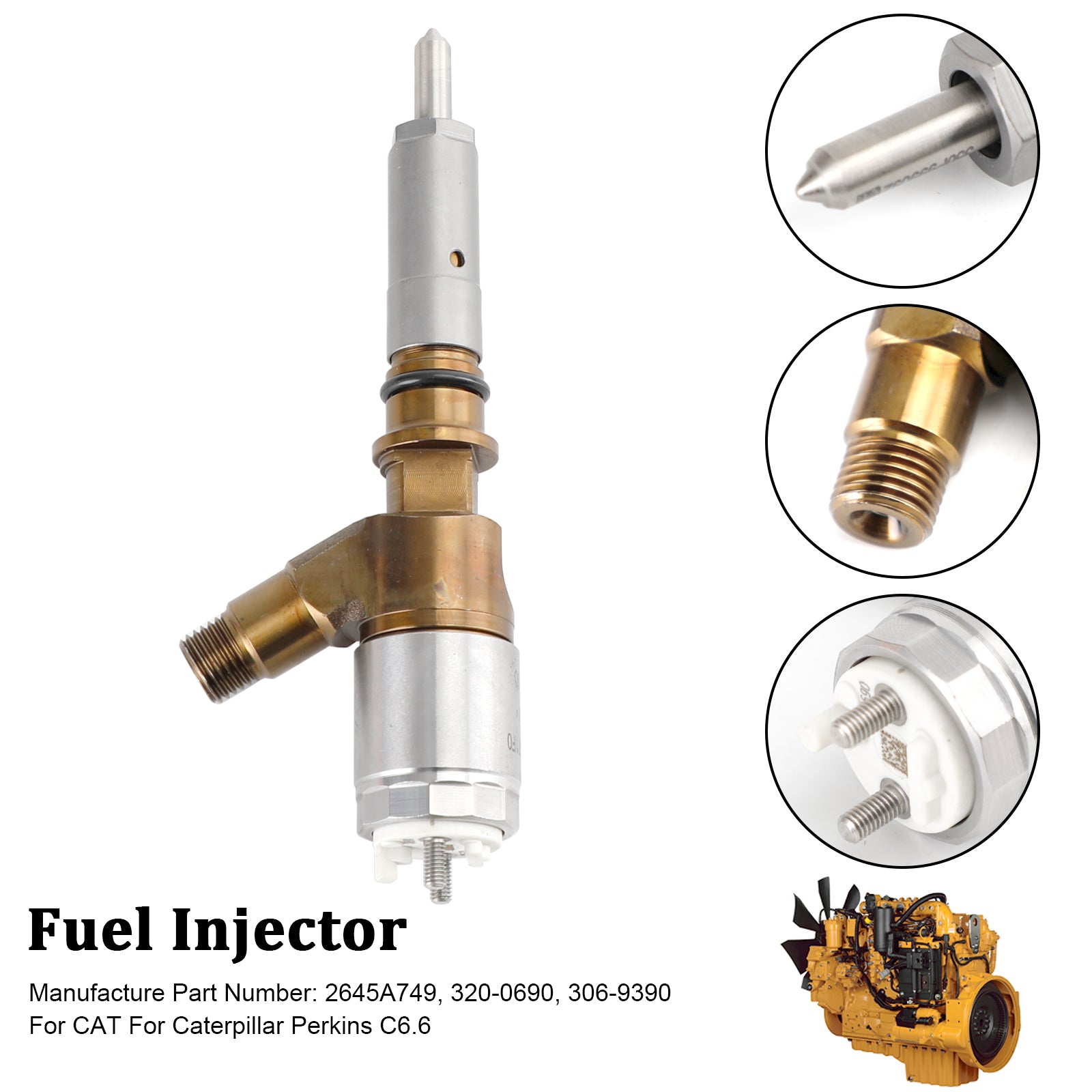 1PS-bränsleinsprutning 2645A749 Fit Caterpillar Perkins C6.6 Fit Cat 320-0690