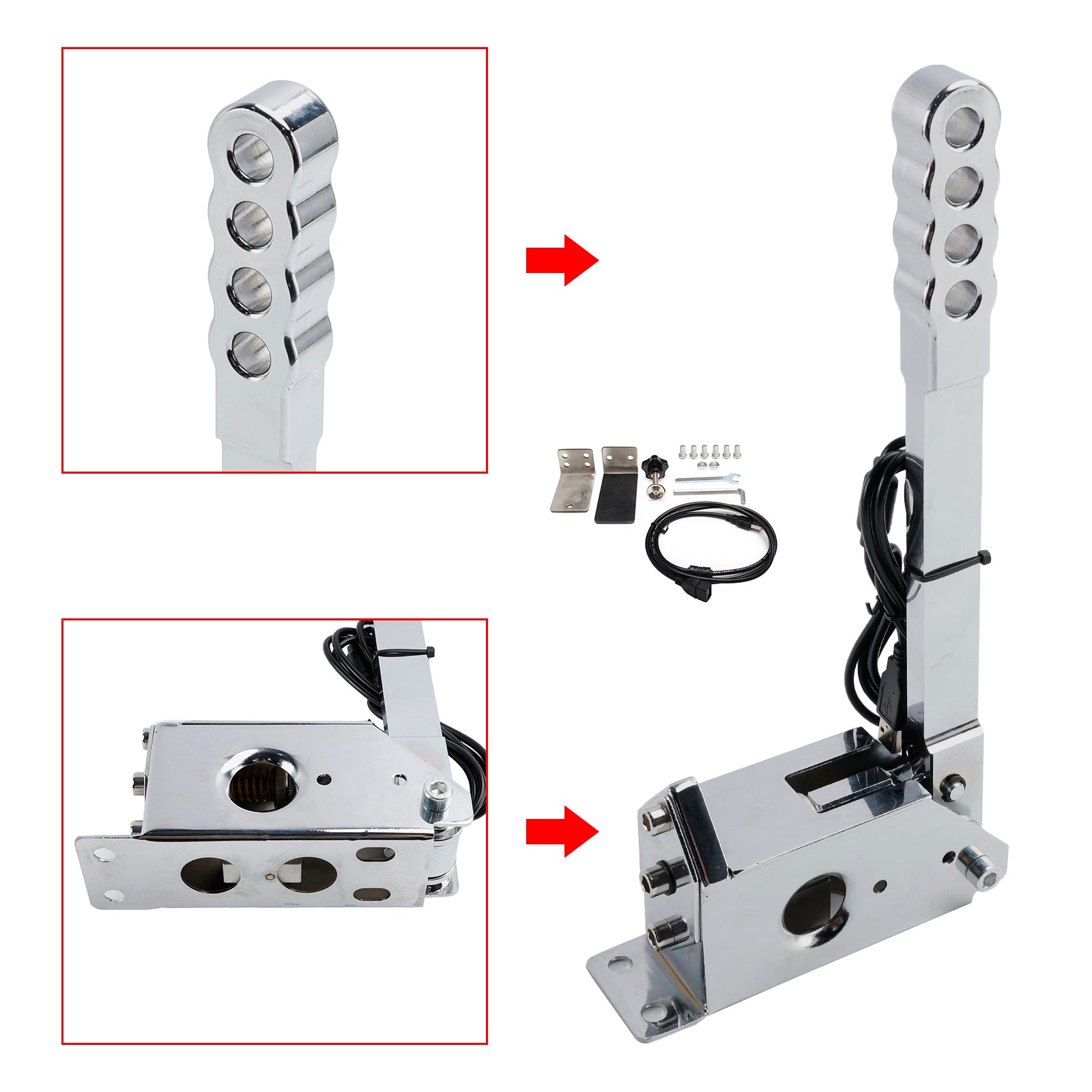 Pre závodné hry G25/G27/G29/T300/T500 pre ASSETTO PC 14BIT SIM USB RANGRAKE BRAKE