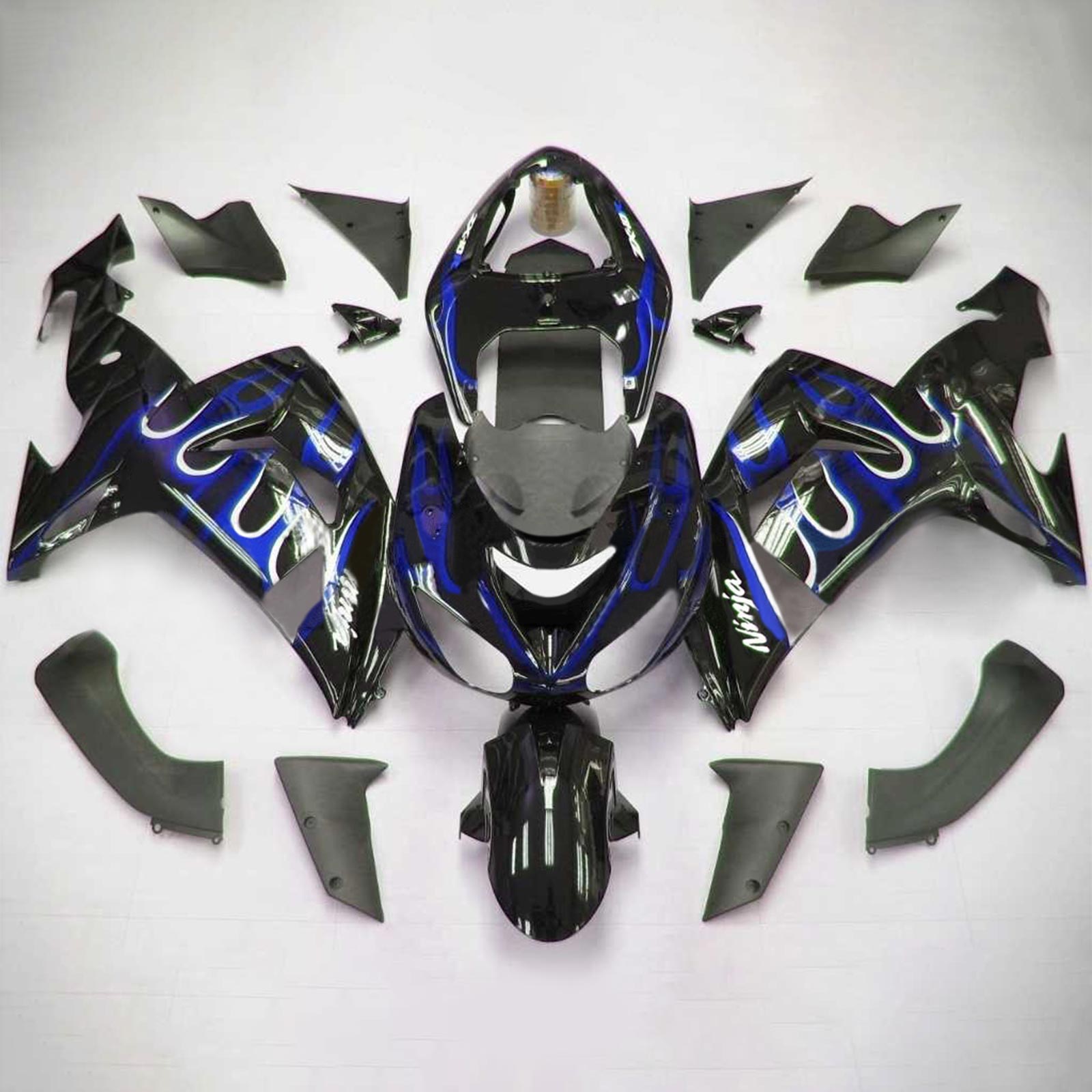 2006-2007 Kawasaki ZX10R Amotopart vstrekovacia kapotážová súprava karosérií Plast ABS #101