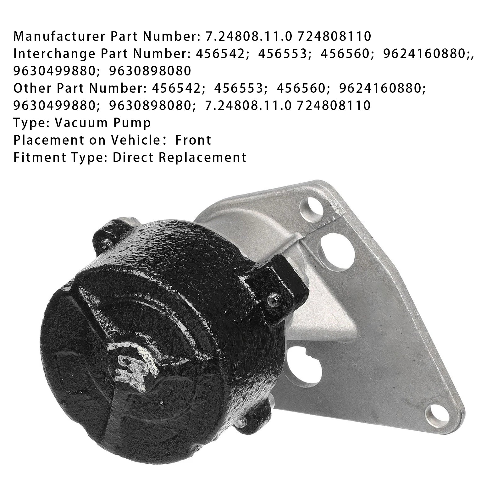 1997-2002 Peugeot 306 1,9d Vakuumpumpe 456542 9630499880