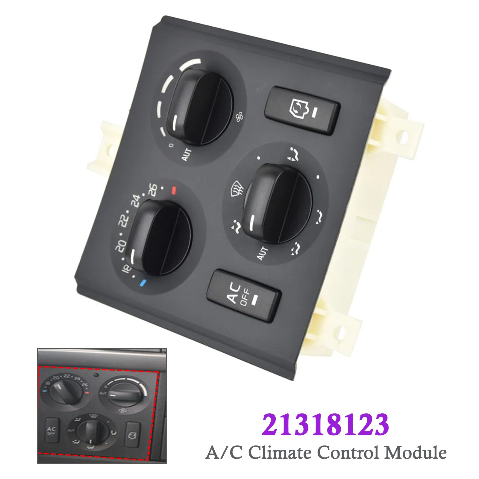 2003-2024 Volvo Truck VNL A/C Modul Climate Control Unit 24V 21318123