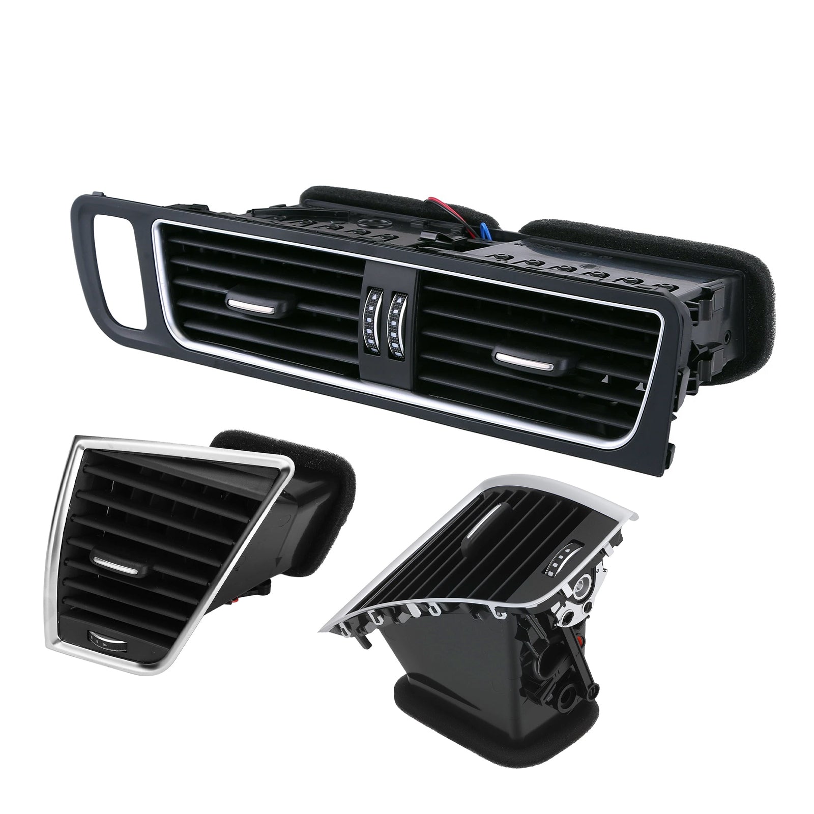 For Audi Q5 8RB 2.0 3.0 TDI quattro 2009-2017 3pcs Center Panel Dash Louver Air Vent A/C Outlet 8R1820901 8R1820951