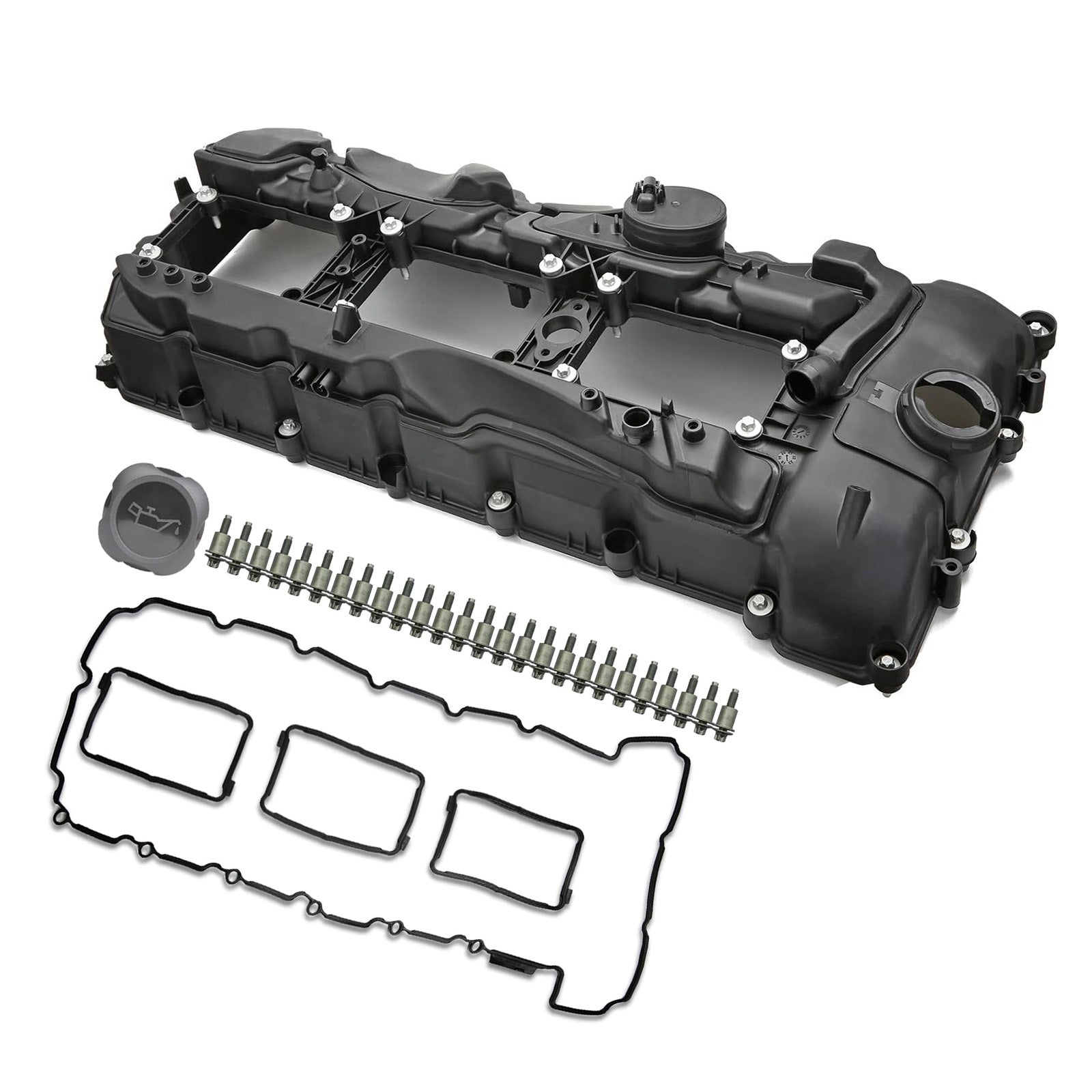 2009-2017 BMW F10/F11/F07 535i N55B30M0 3.0T Valve Cover w/ Gasket+Cap 11127570292 (Copy)