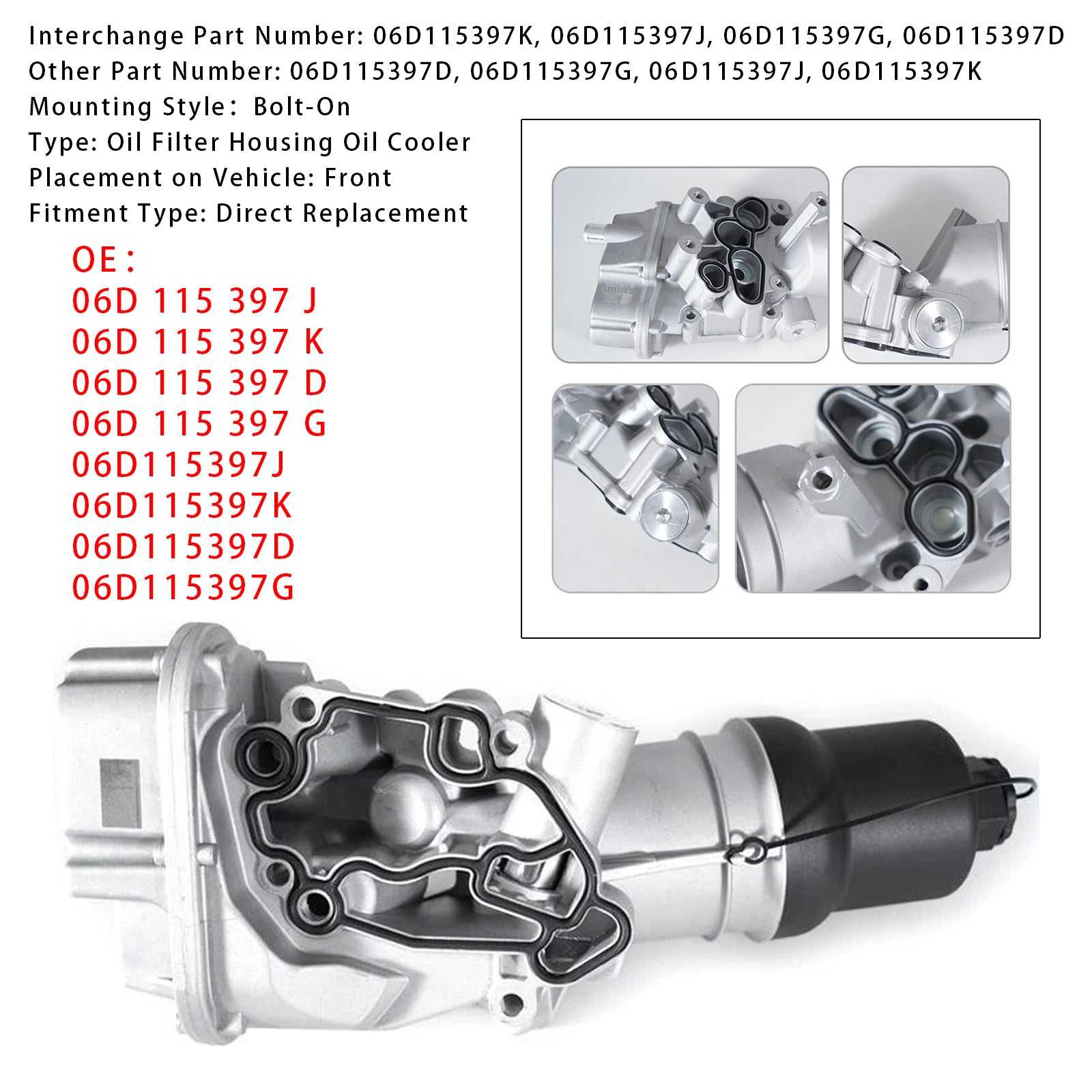 Zostava olejového filtra na olejový olej na motor