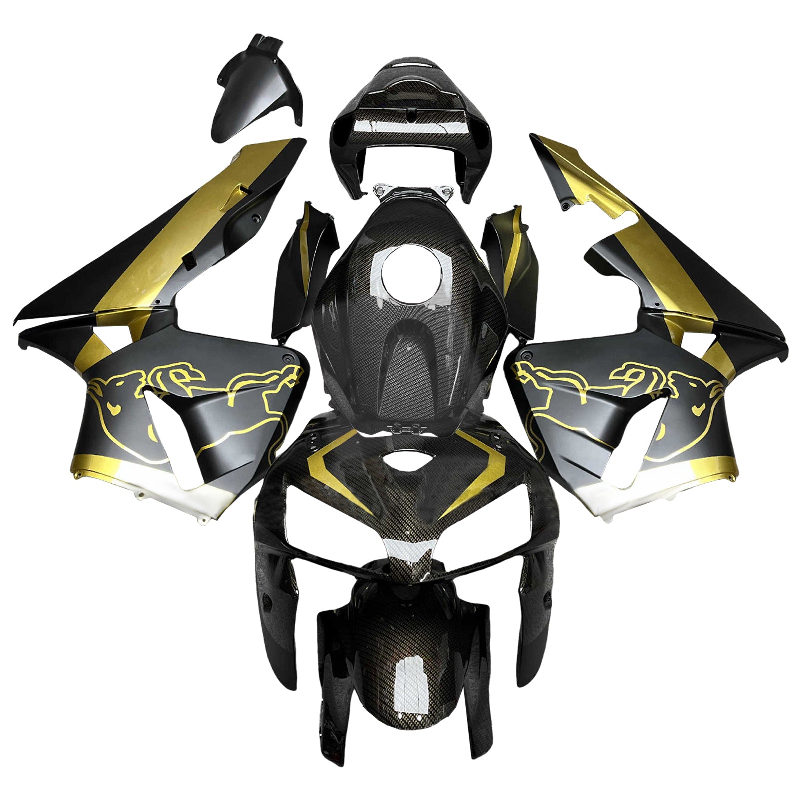 Injektionsmässa Kit Bodywork Plastic ABS för Honda CBR600RR 2005-2006 F5