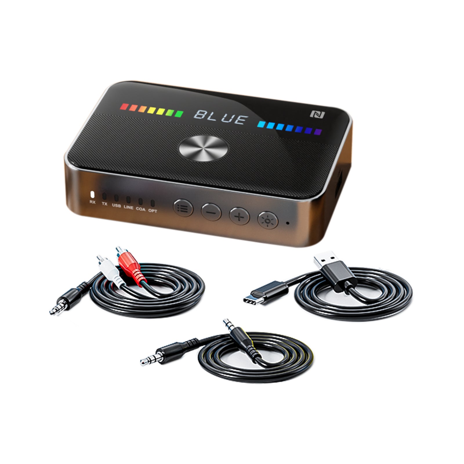 Receptor Bluetooth 5,3, adaptador NFC Bluetooth, transmisor HIFI de fibra óptica Coaxial