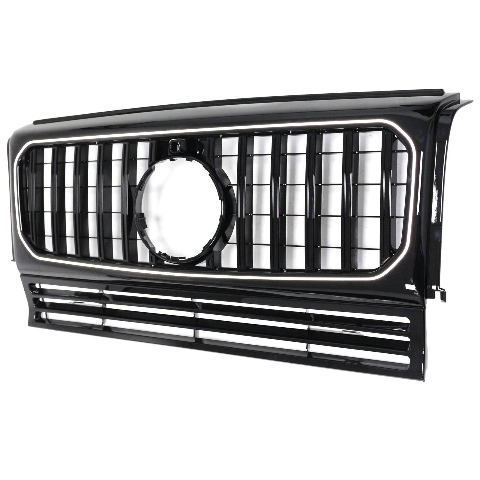 1990–2018 Mercedes-Benz G-klasse W463 Med kamerahull, blank sort frontstøtfangergrill