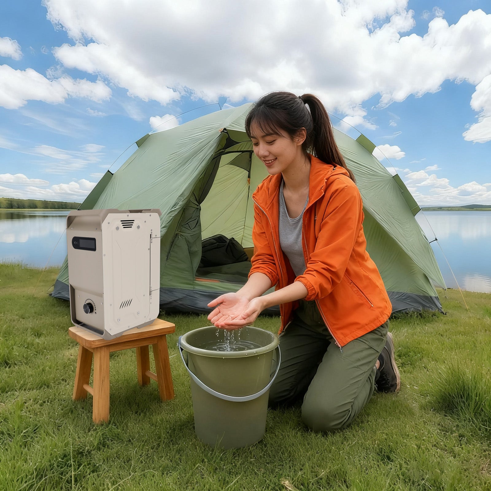 Portable Water Heater For RV Camping 7800mAh 3.3h Rechargeable Camping Cleaning