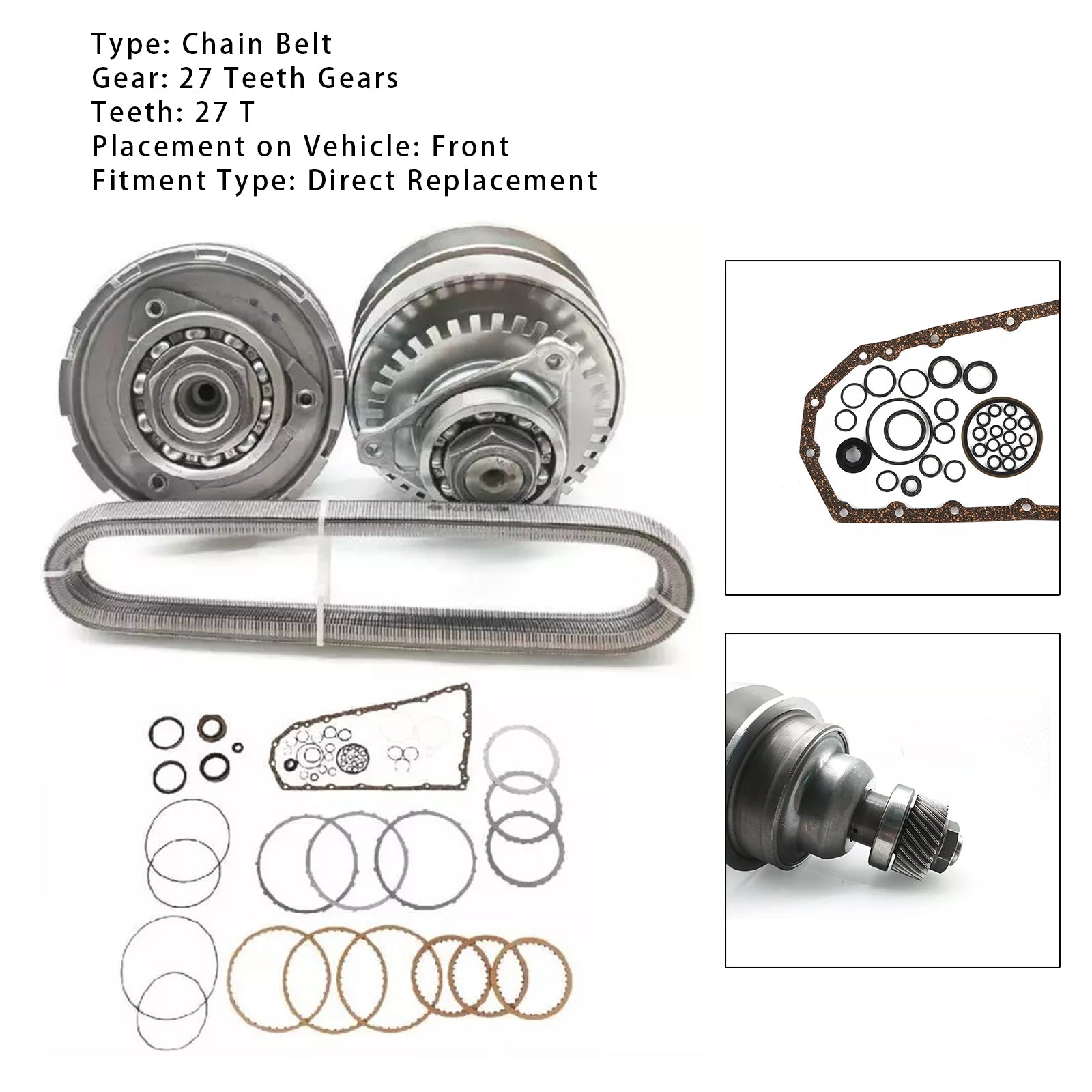 2015-2017 Quest 3.5l RE0F10E JF017E CVT Transmission Master Rebuild Kit W/Chain Belt 27 T