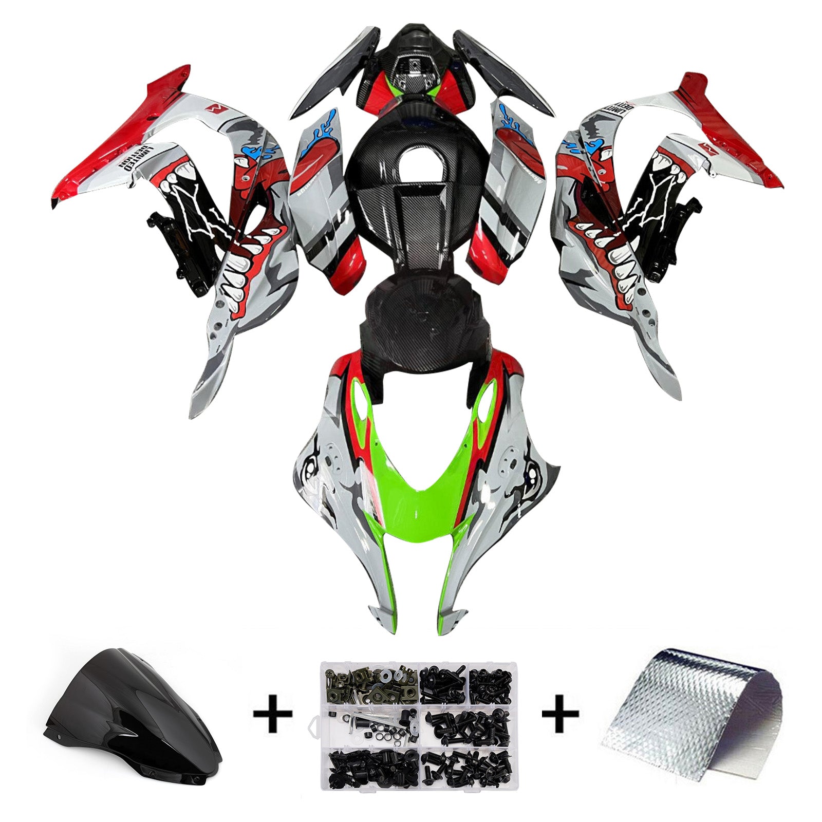 Kit de carenagem injeção ABS PLÁSTICO DE PLÁSTICOS ABS PARA KAWASAKI ZX10R 2016-2020