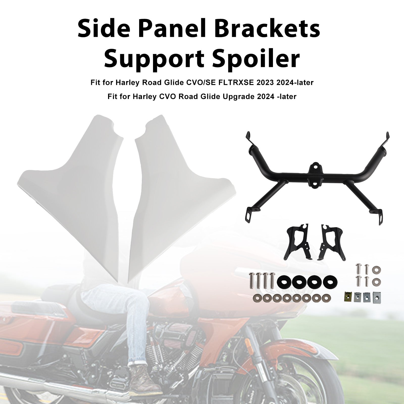 Supports de panneau latéral de mise à niveau Harley CVO Road Glide à partir de 2024, becquet de support