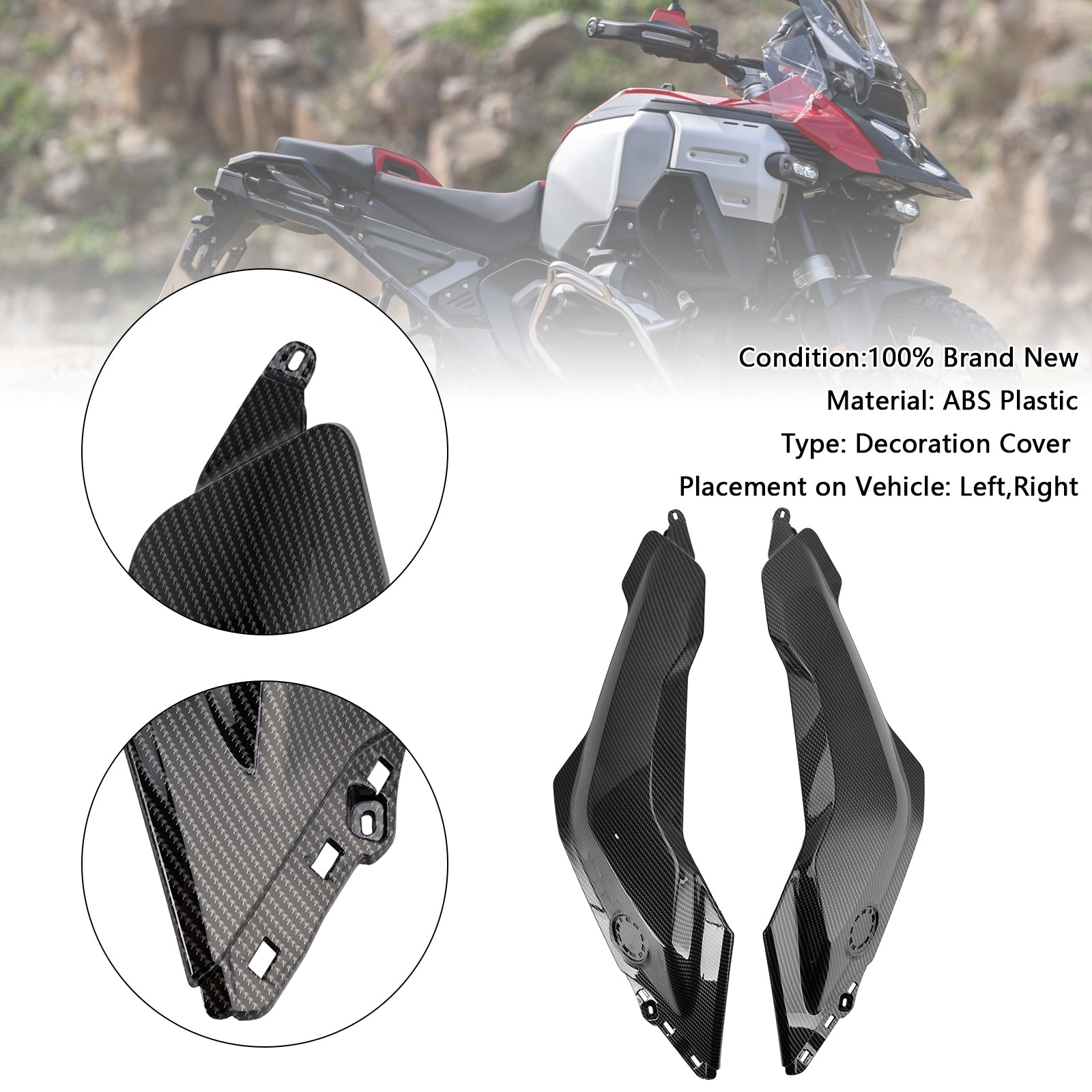 2024-2025 BMW R1300GS Side Gas Tank Frame Painel de capa de fada de capa de fada