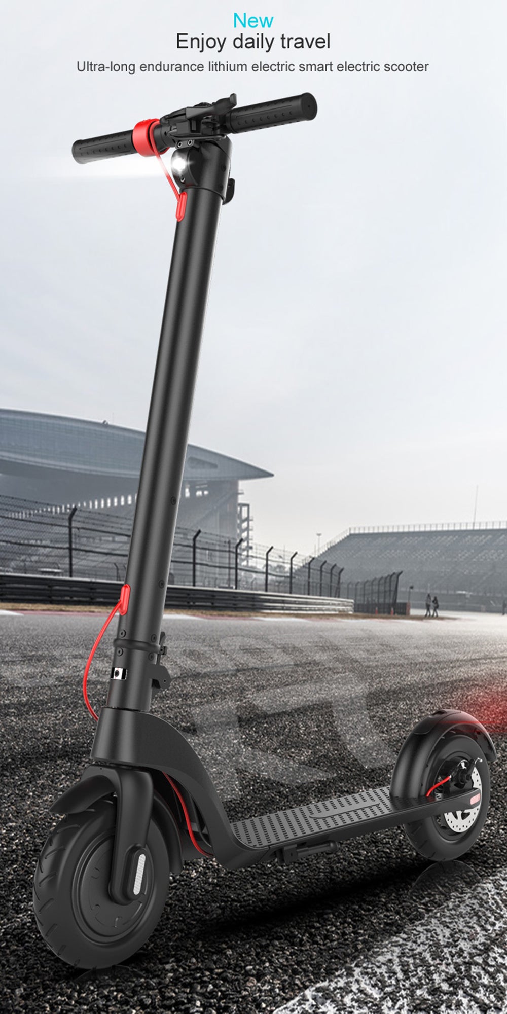 8.5" Opvouwbare elektrische scooter 350W, bereik 45 km voor woon-werkverkeer in de stad voor volwassenen