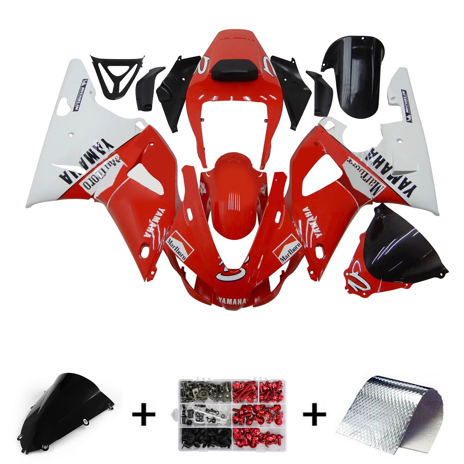1998-1999 YAMAHA YZF-R1 injektionsmässa kit Bodywork Plastic ABS