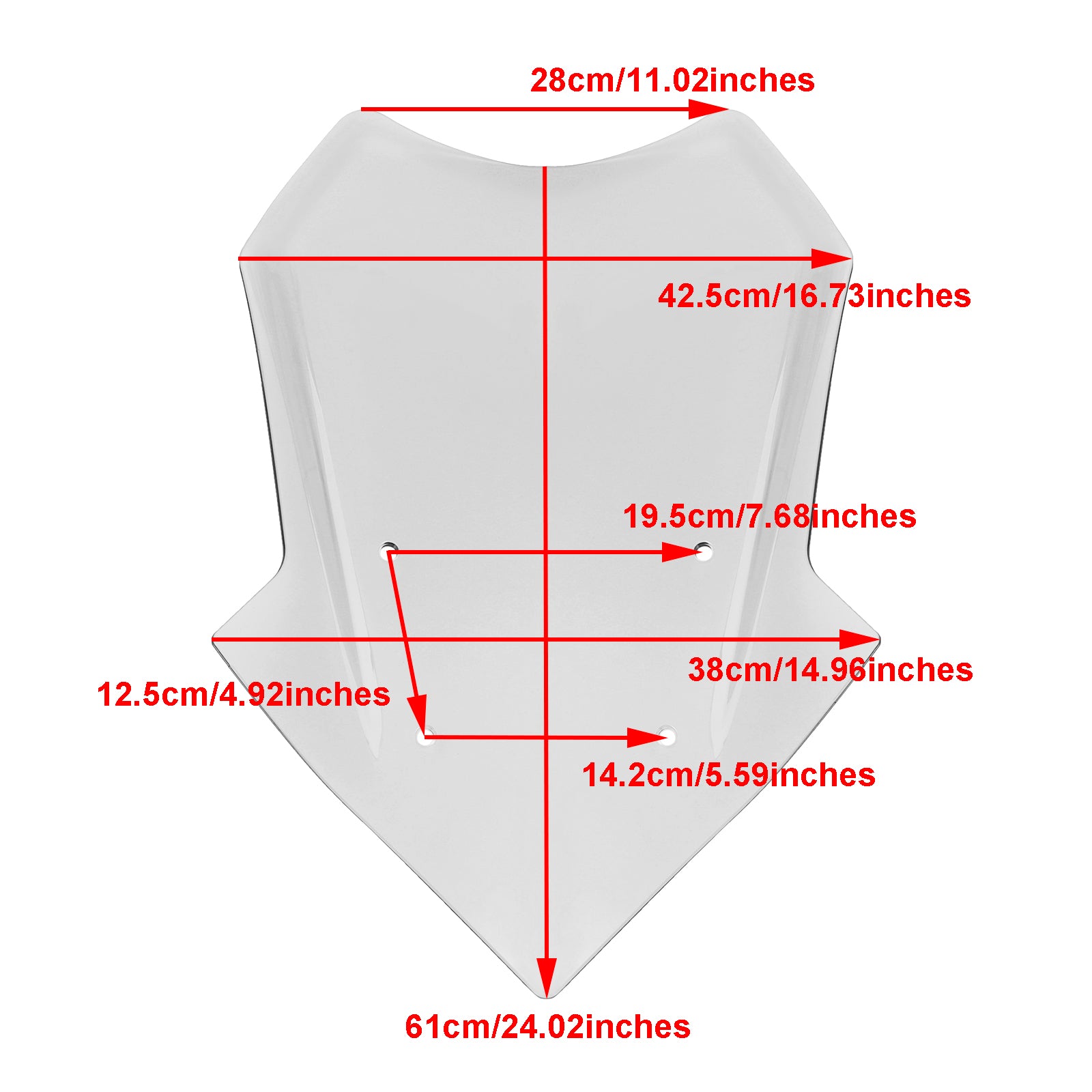 Černé sklo čelného skla pre Yamaha Tracer 900/GT 2018-2020 Tracer 9/GT 2021-23