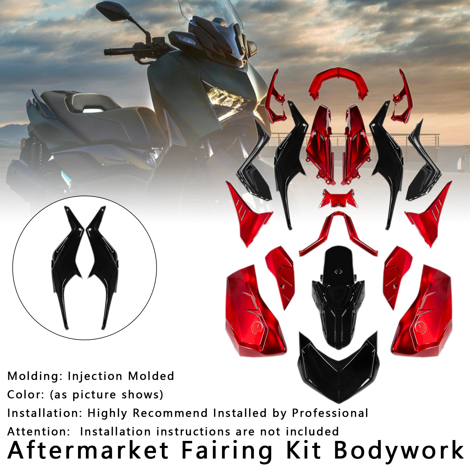2023-2024 Yamaha X-Max 300 Xmax Injection Bodywork Fairring Kit