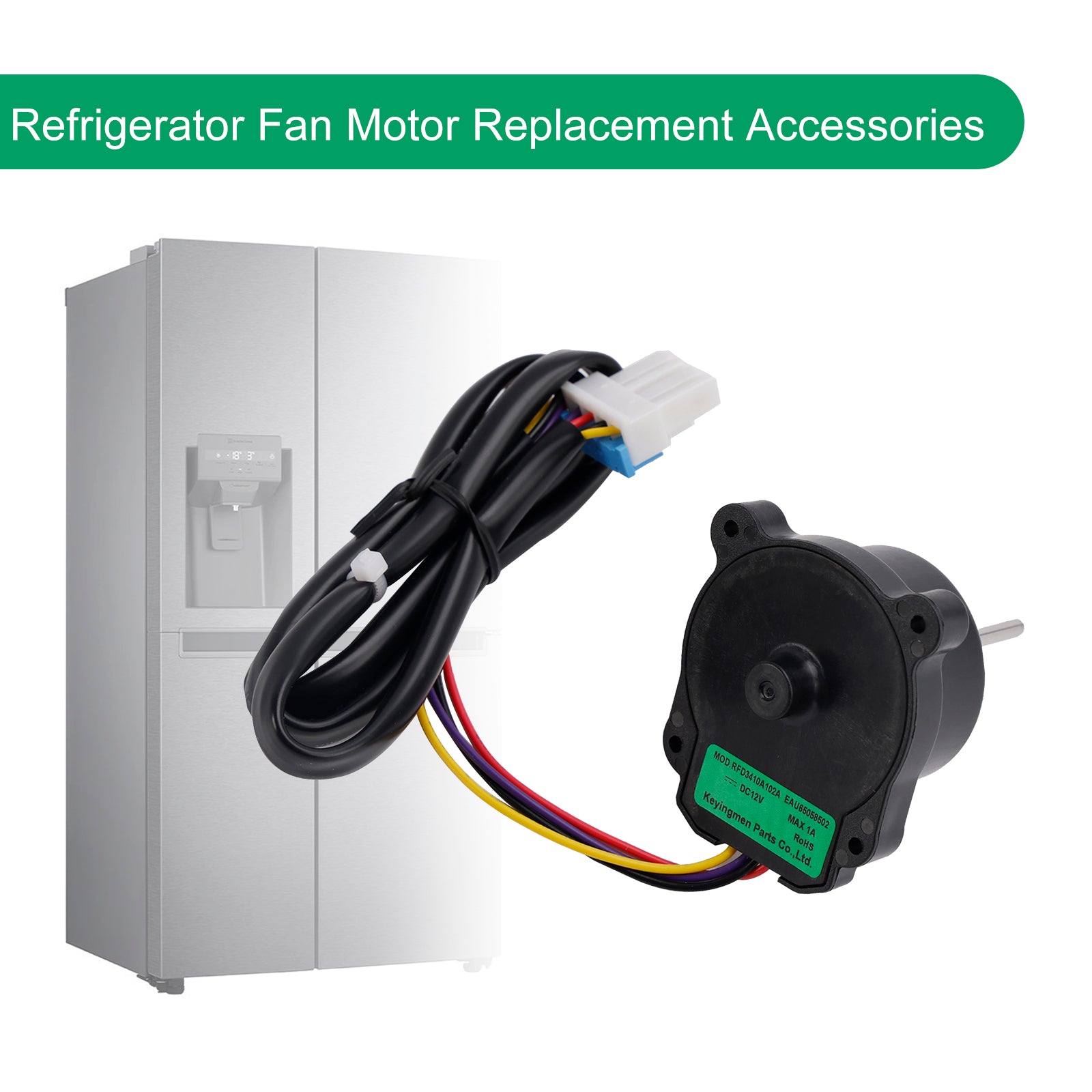 Accessoires de remplacement de moteur de ventilateur de réfrigérateur DC 12V pour LG EAU65058502