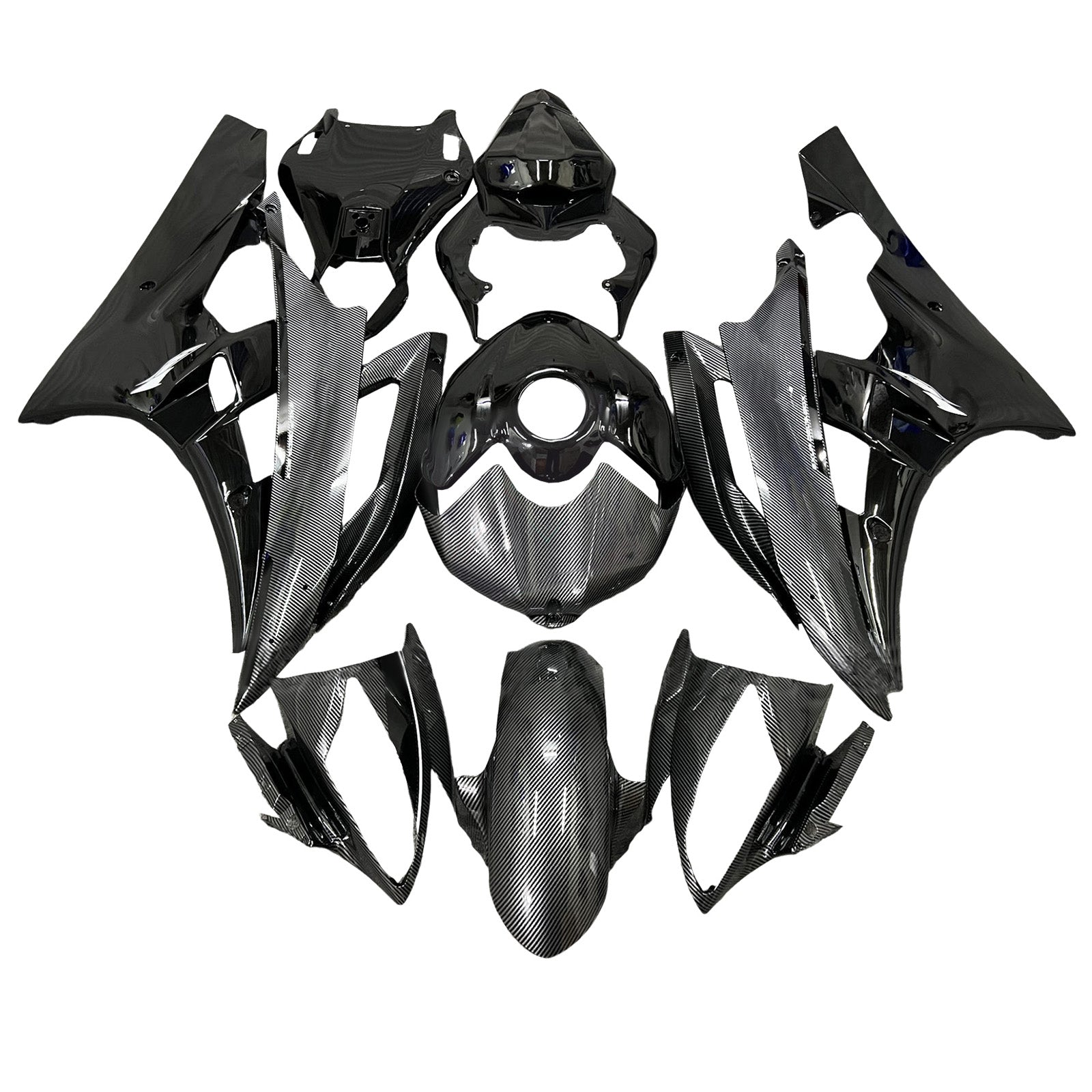 Kit de carénage d'injection carrosserie plastique ABS pour Yamaha YZFR6 YZF-R6 2006-2007