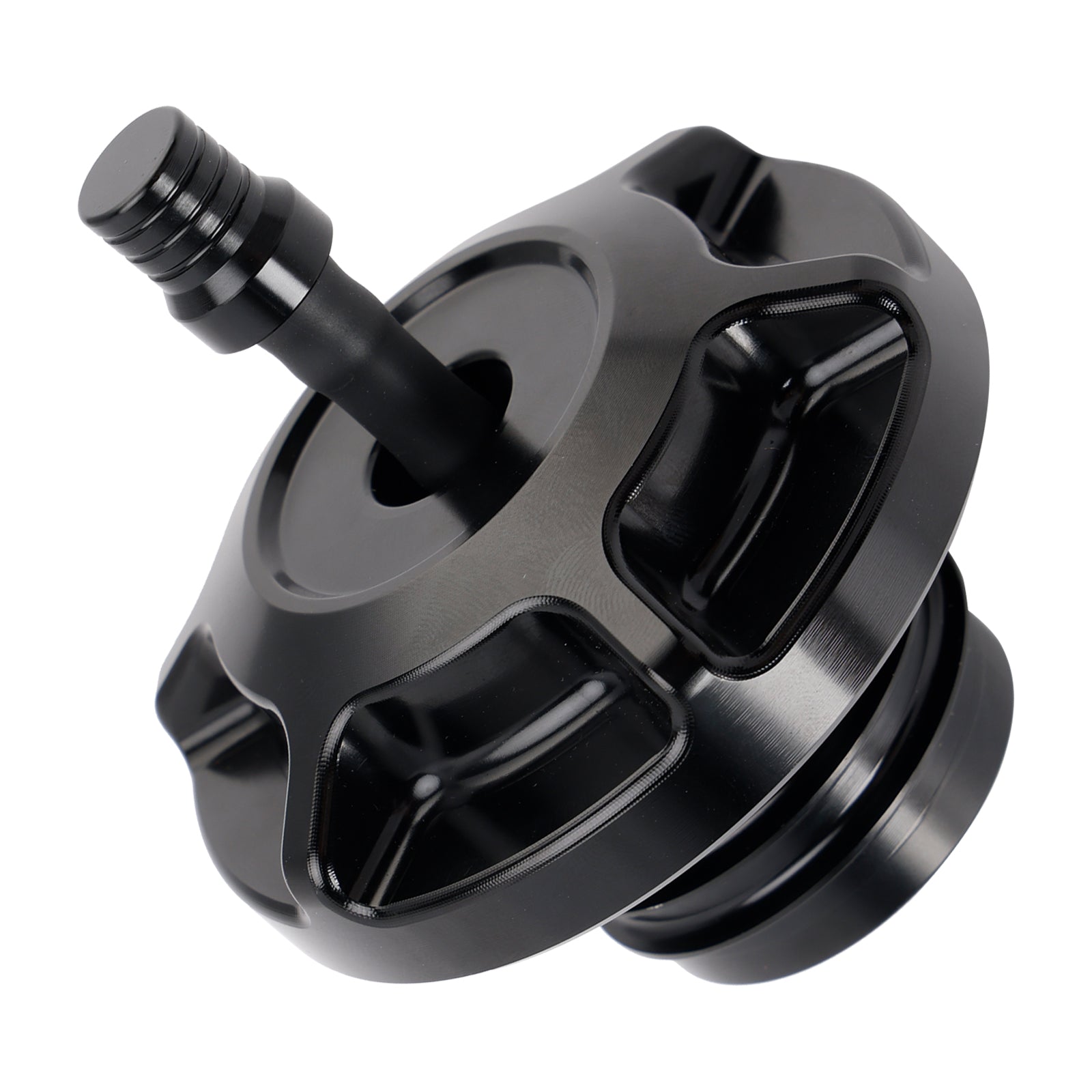 Aluminum Fuel Petrol Gas Cap with Vent Hose For Softail Low Rider S ST Touring