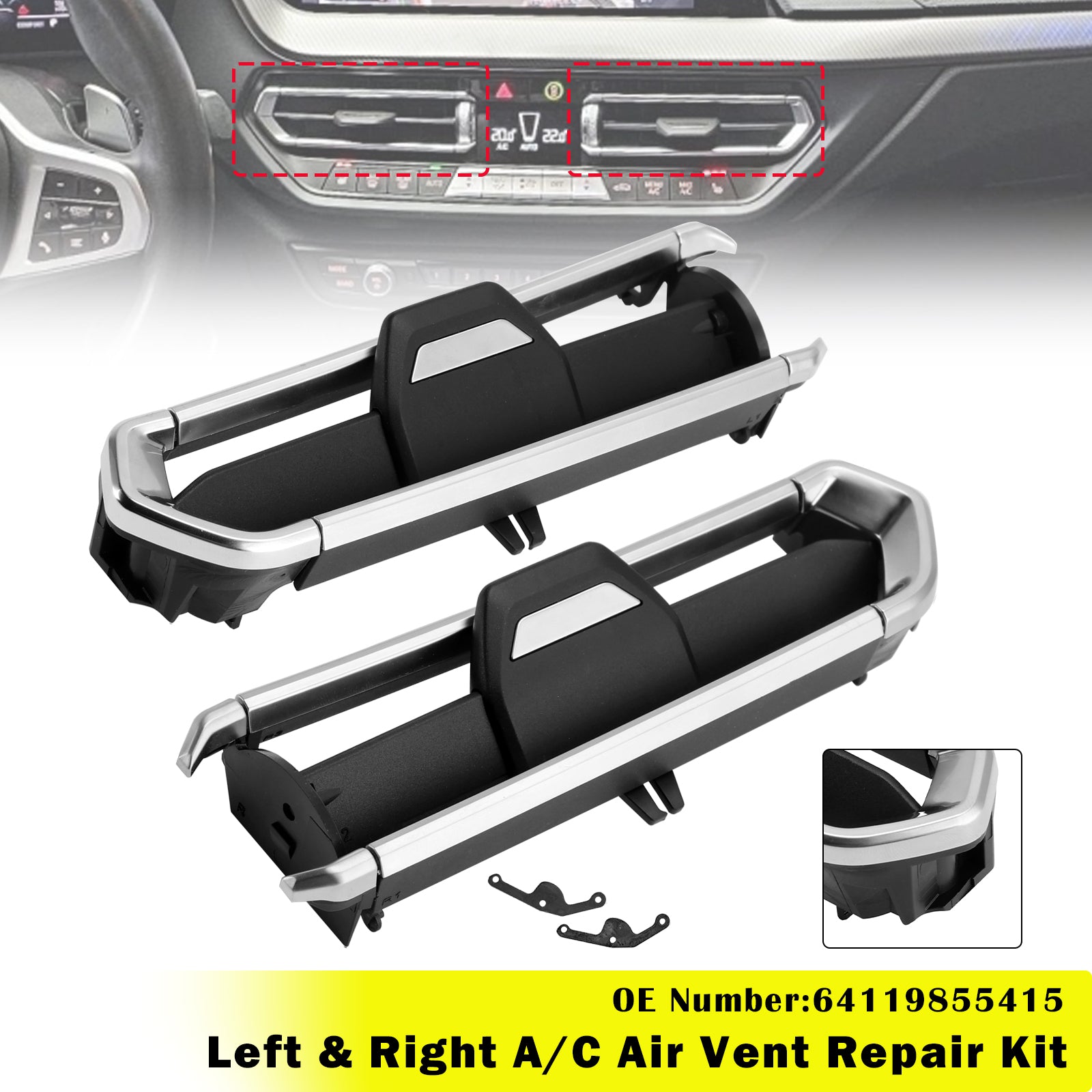 Kit de réparation de ventilation A/C gauche & droite 64119855415 pour BMW F40 F44 G20 G26 G01 G29