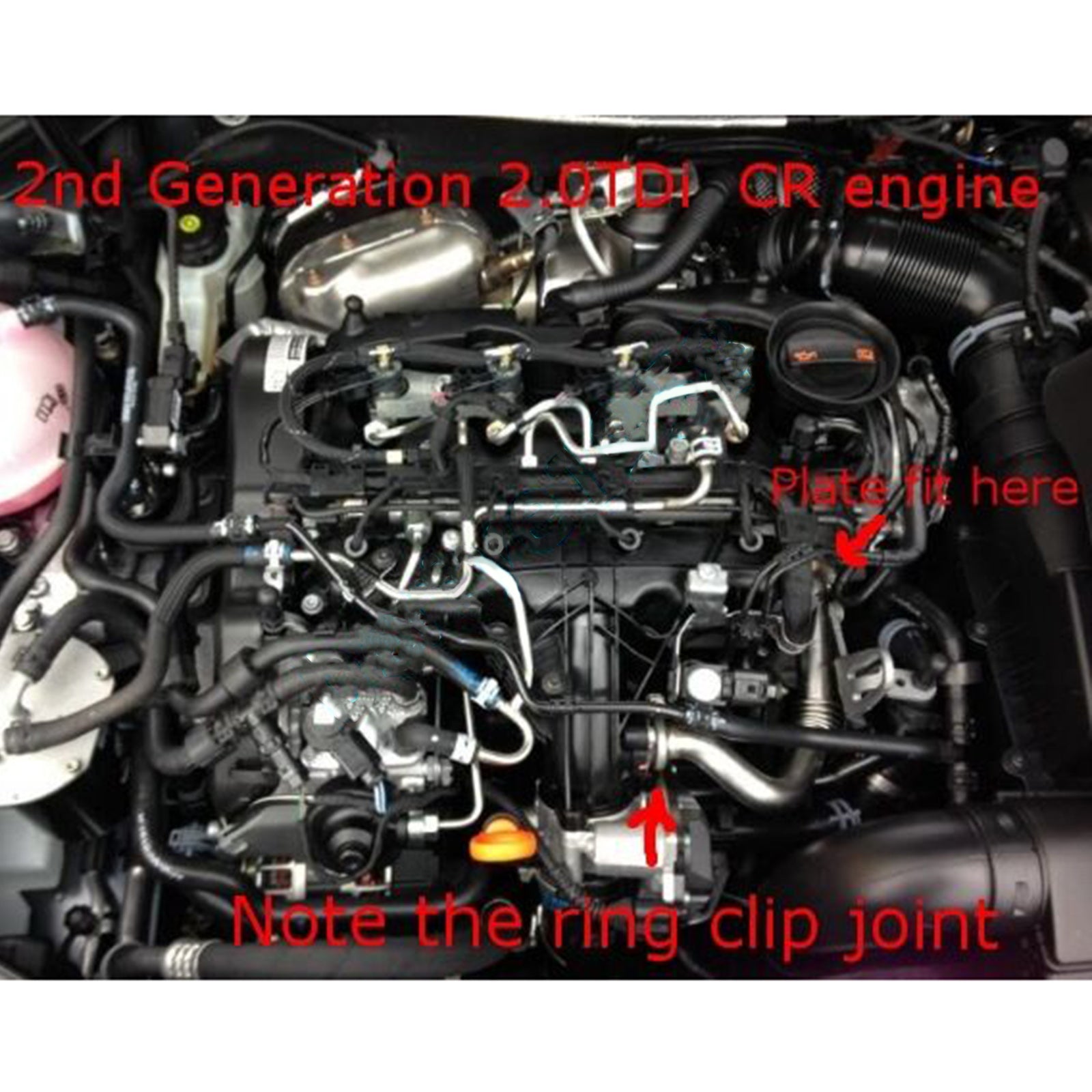 EGR Valve Block Plate for VW Seat 2.0L TDI Cr Skoda A3 A4 A5 A6 Golf Touran