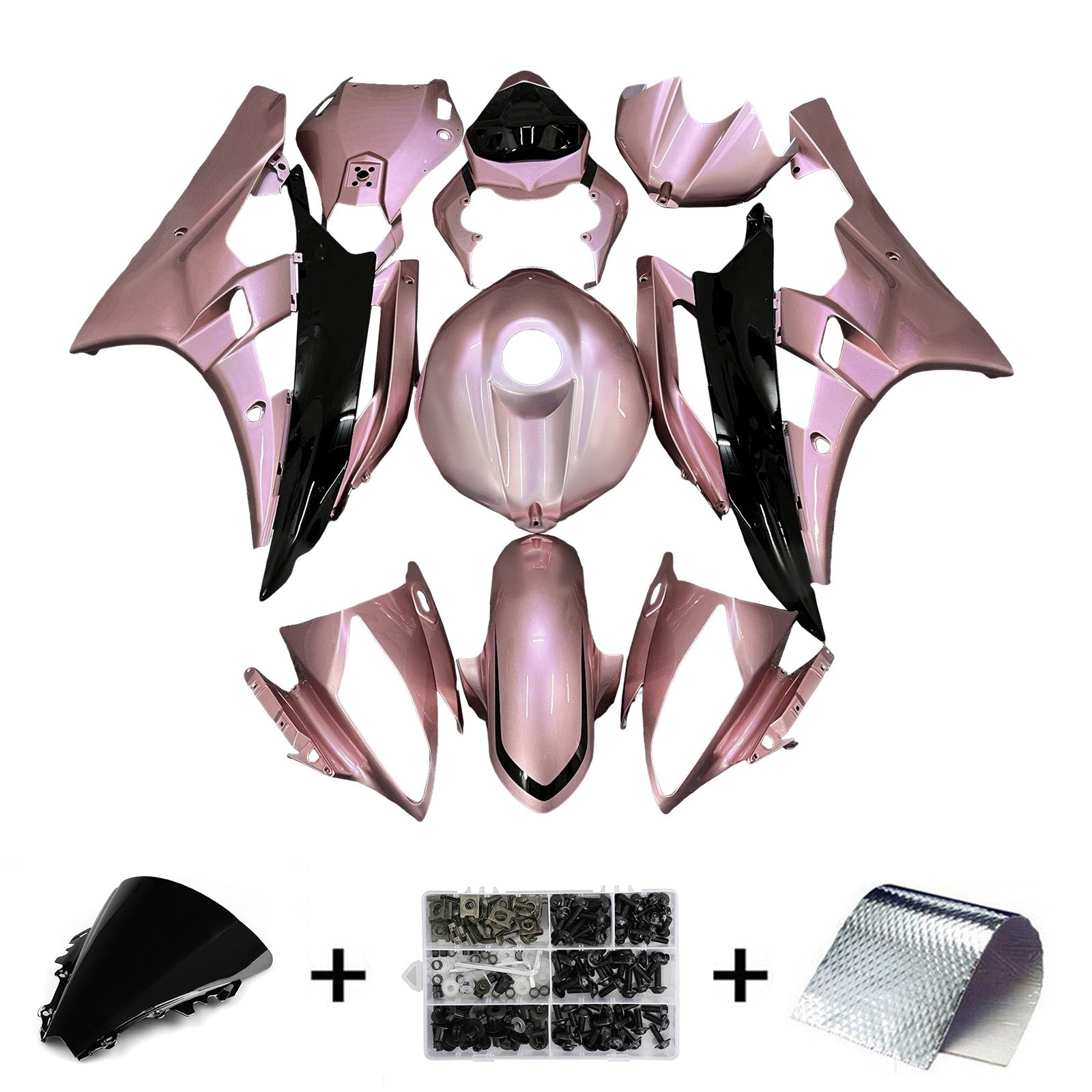Kit de carénage d'injection carrosserie plastique ABS pour Yamaha YZFR6 YZF-R6 2006-2007