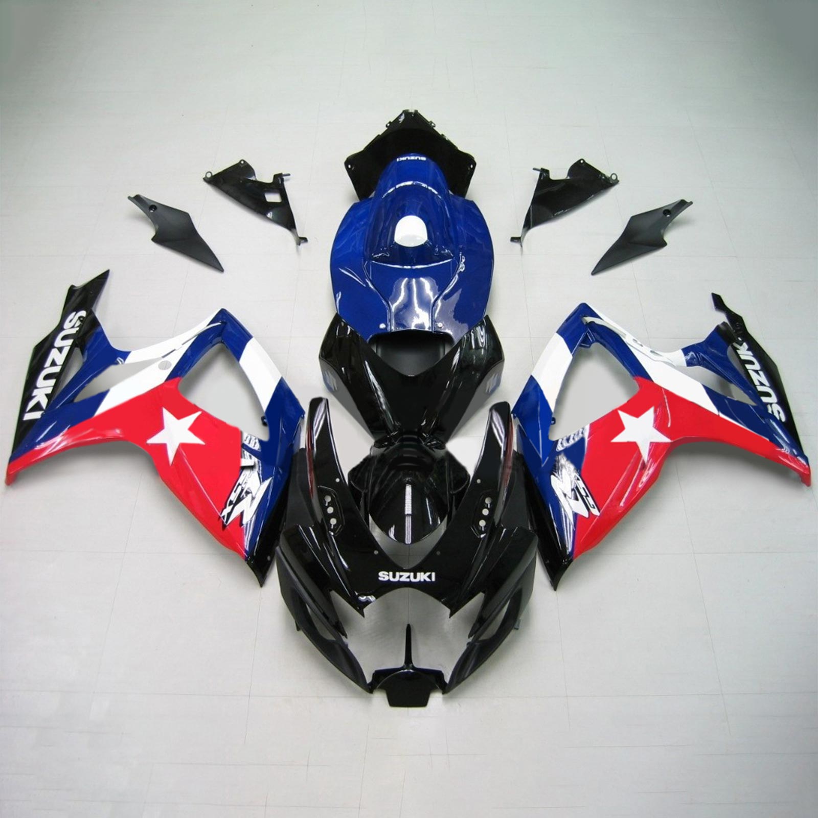2006-2007 Suzuki GSXR 600/750 K6 Kit de carénage Amotopart Injection Bodywork Plastic Abs # 125