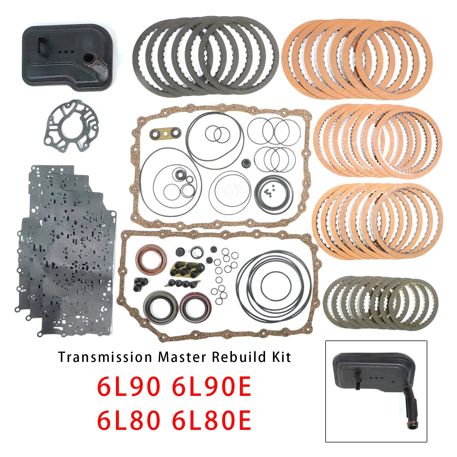 6L90 6L90E 6L80 6L80E Transmission Master Rebuild KIT W/ Pistons Filter Friction
